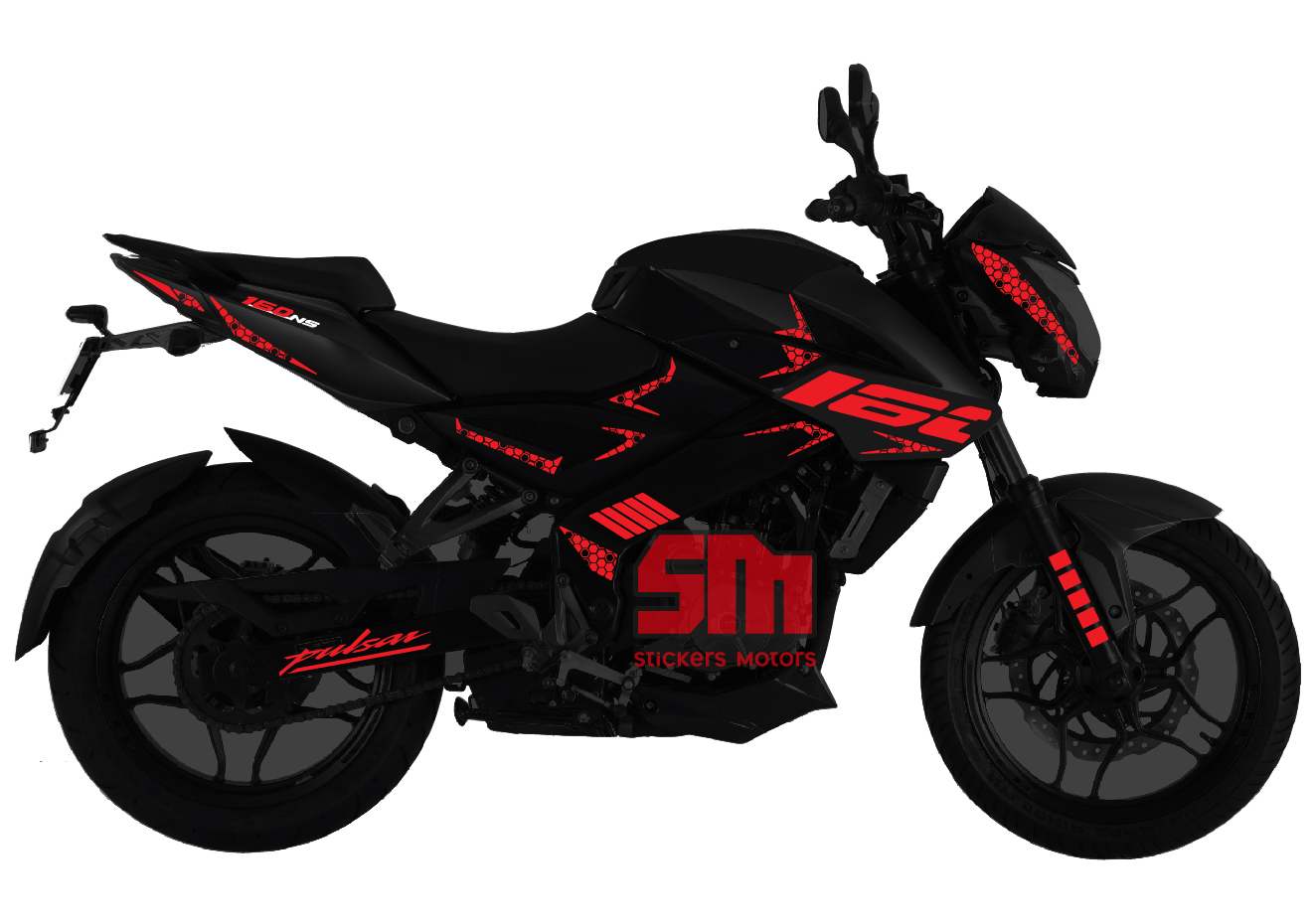 Pulsar NS160 Stickers para tapas