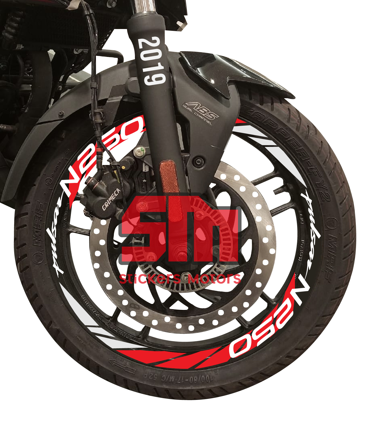 Pulsar N250 kit de stickers para rines SKU2019