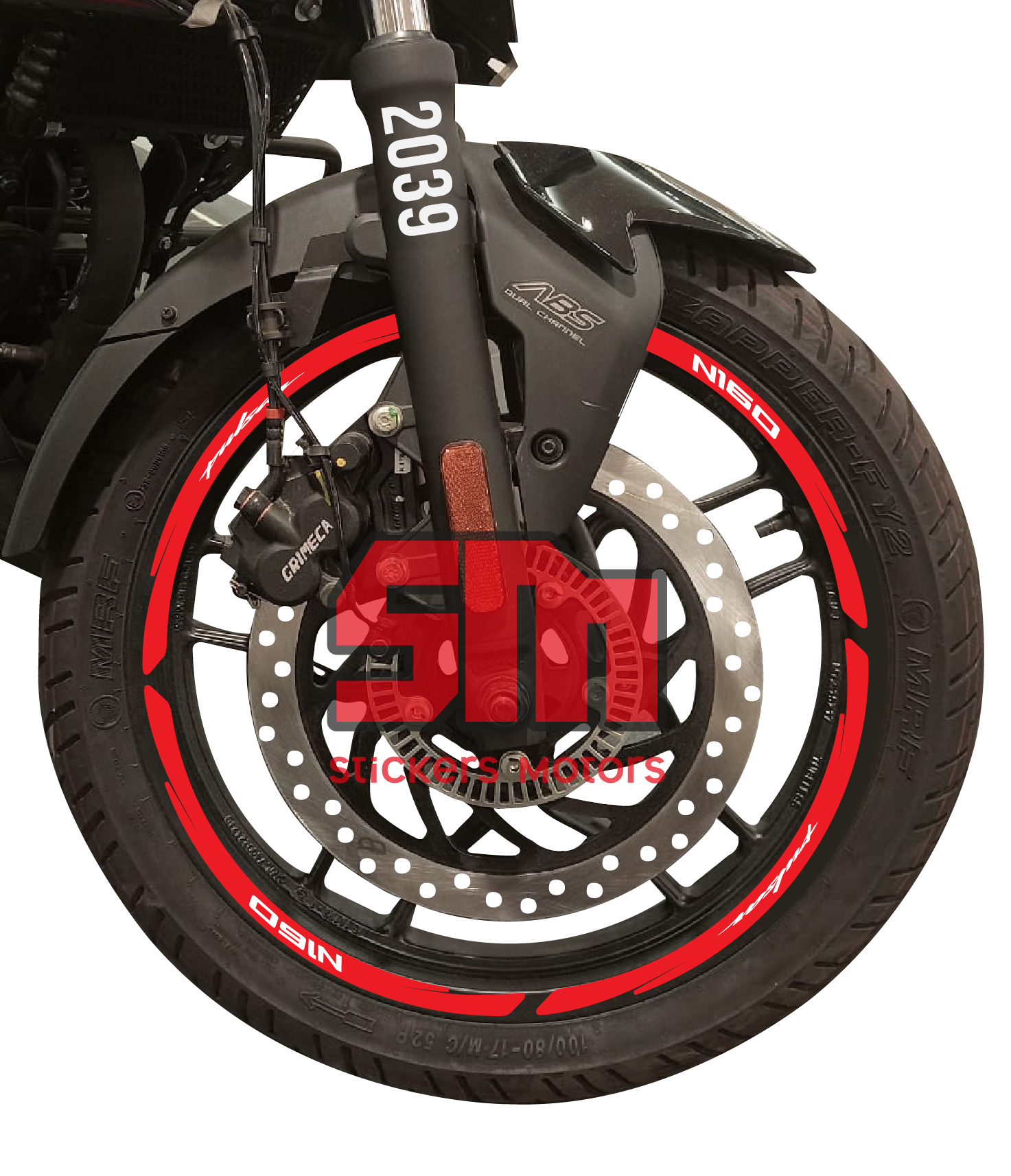 Pulsar N160 kit de stickers para rines SKU2039