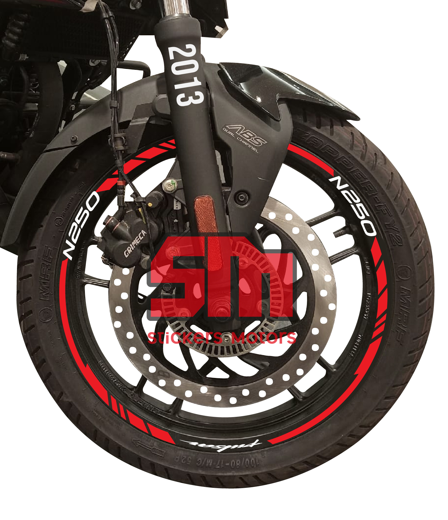 Pulsar N250 kit de stickers para rines SKU2013