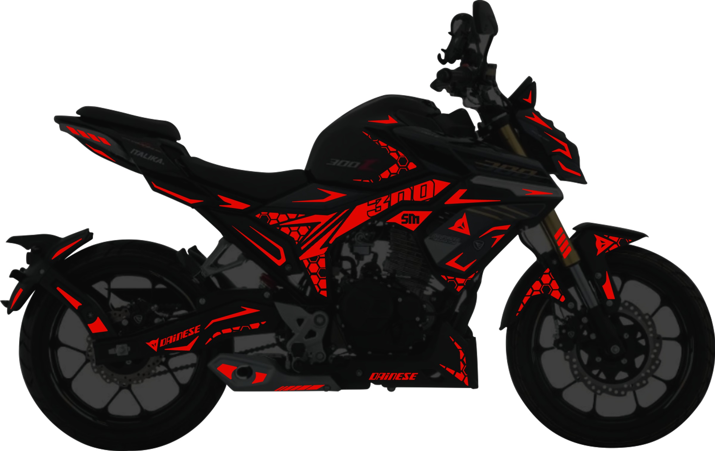 Italika 300Z kit de stickers para tapas