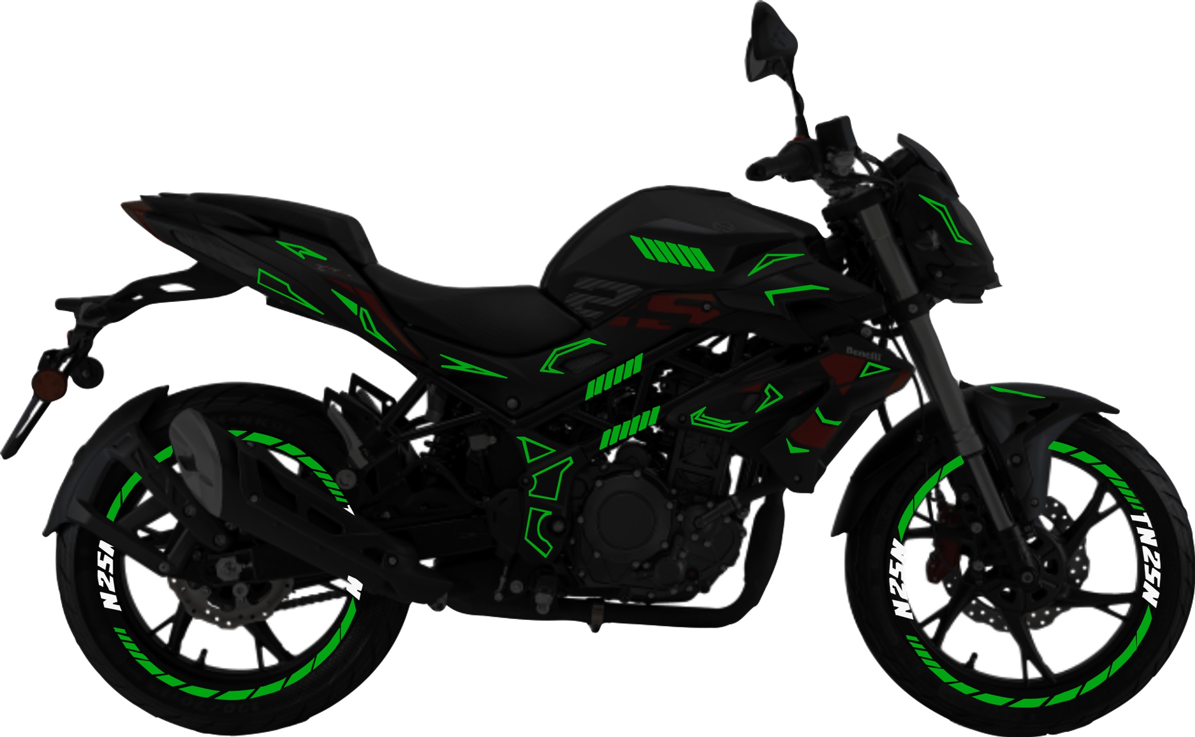 Benelli TNT25N kit de stikers para tapas y rines