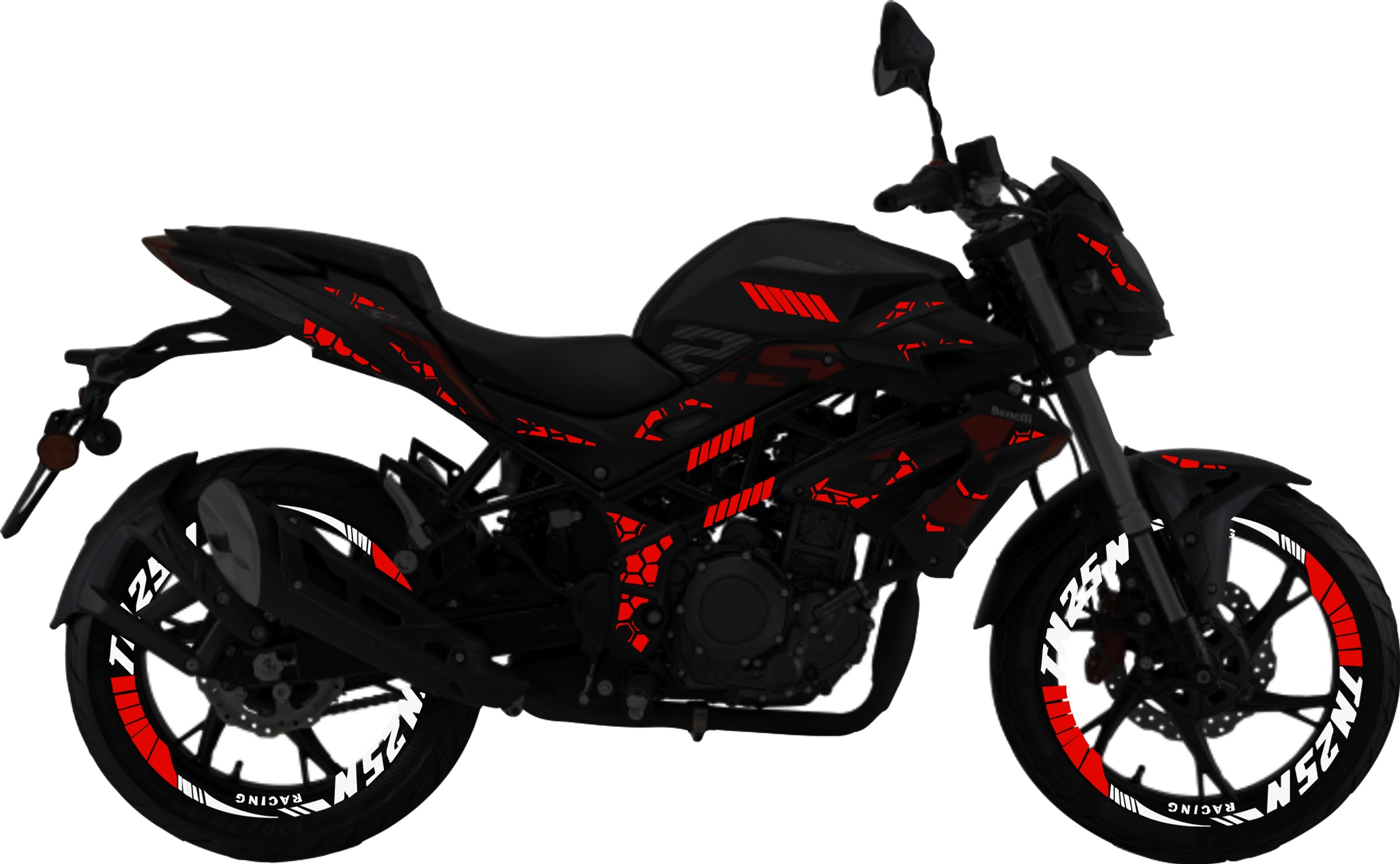 Benelli TNT25N kit de stickers para tapas y rines