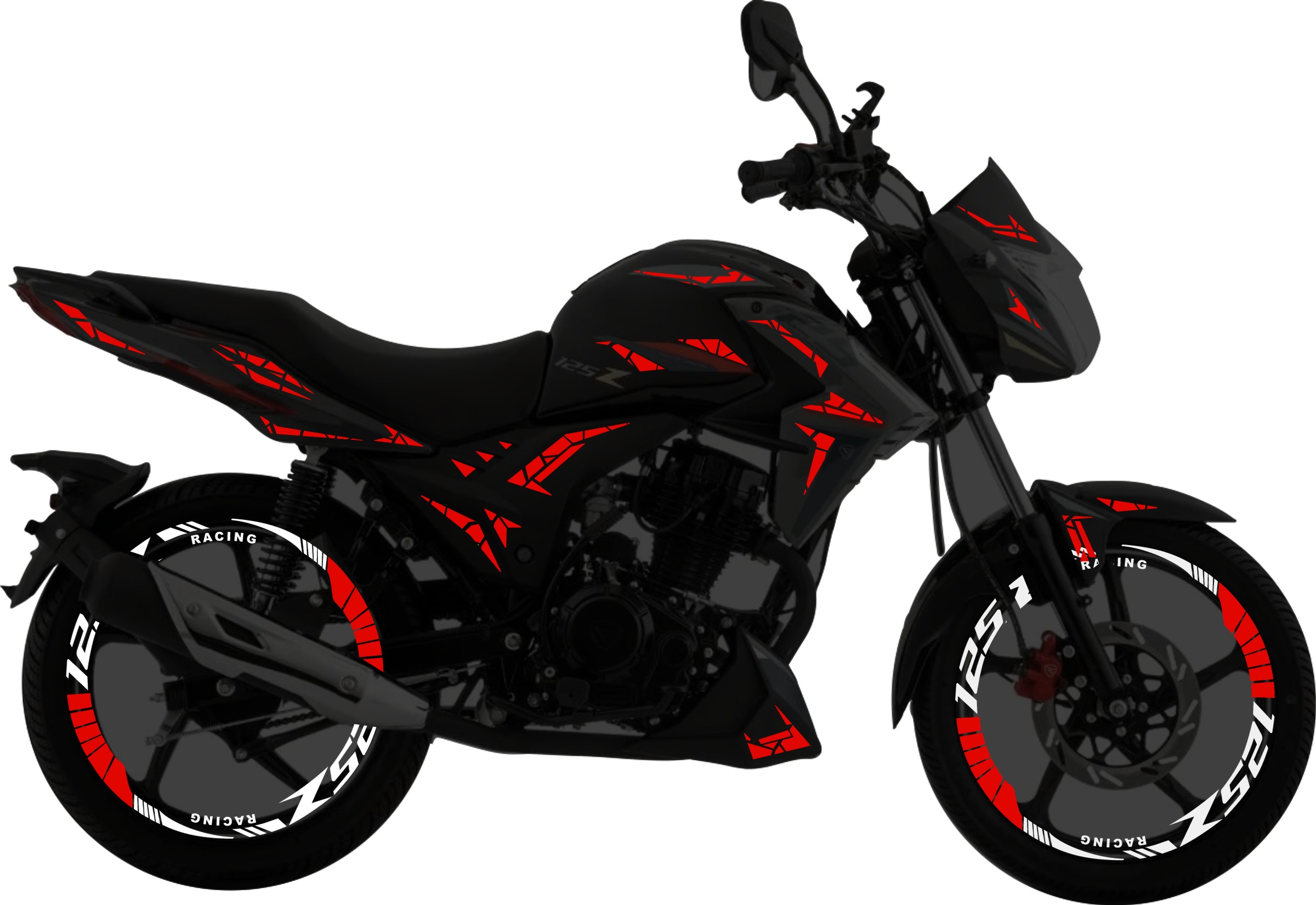 Italika 125Z Kit stickers para tapas y rines