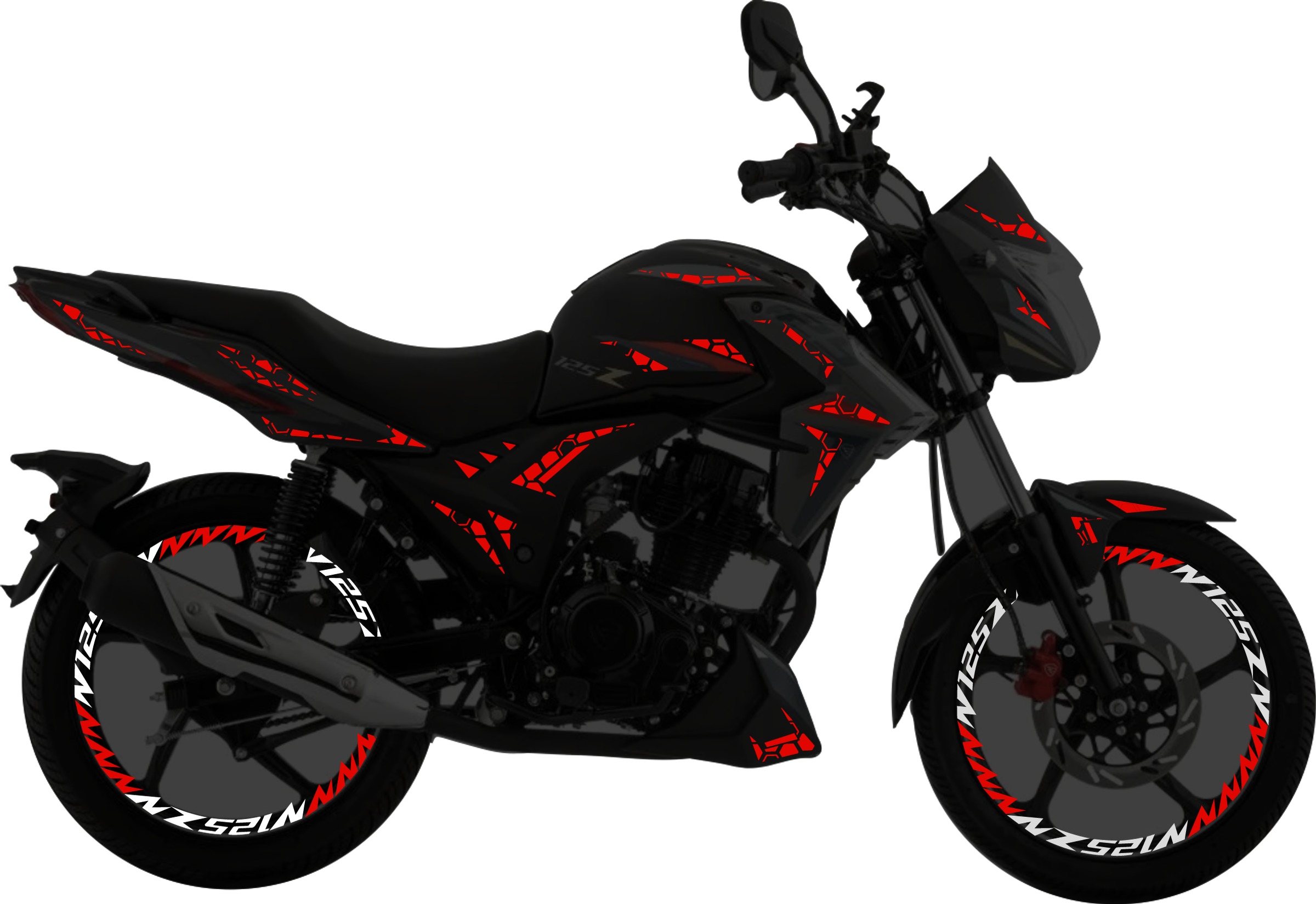 Italika 125Z Kit stickers para tapas y rines