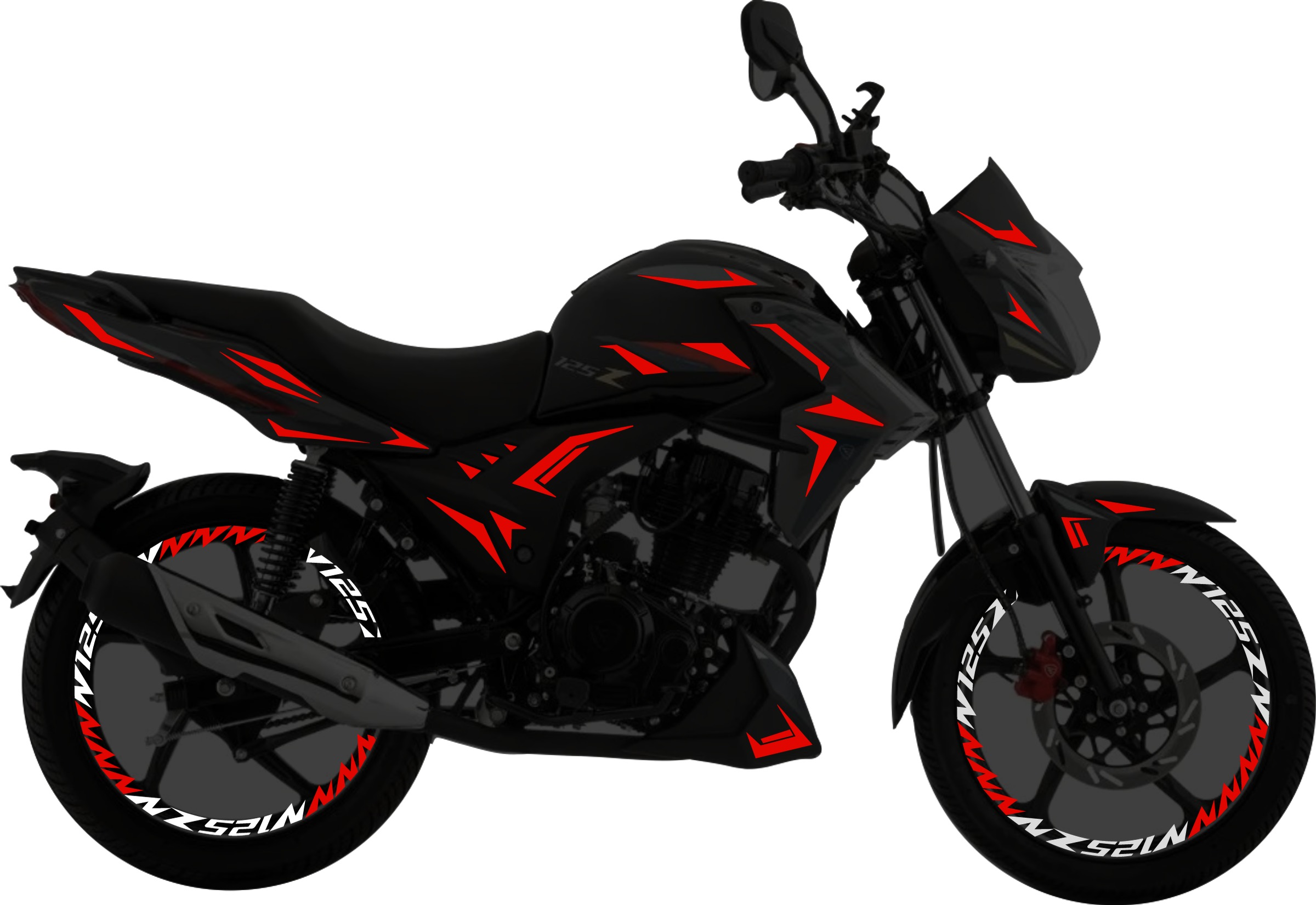 Italika 125Z Kit stickers para tapas y rines
