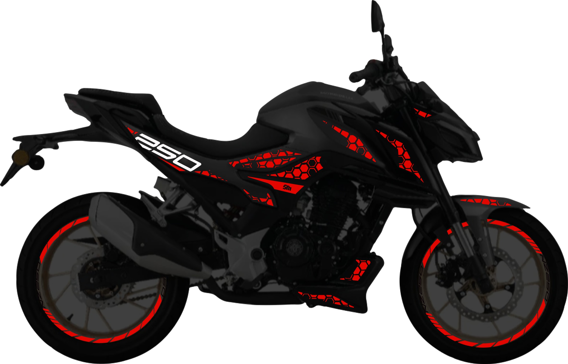 Morbidelli NZ250 kit de stickers para tapas y rines