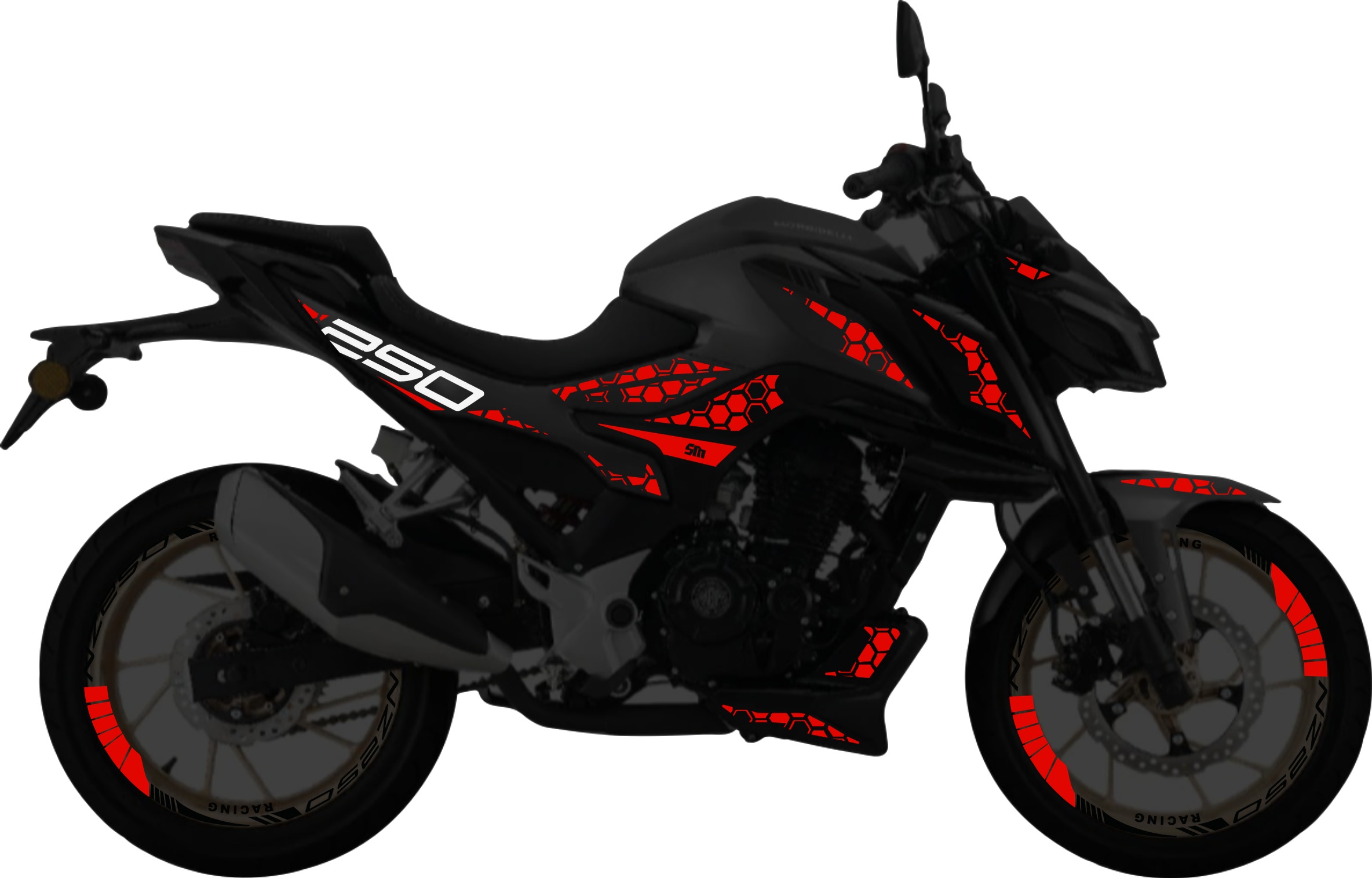 Morbidelli NZ250 kit de stickers para tapas y rines
