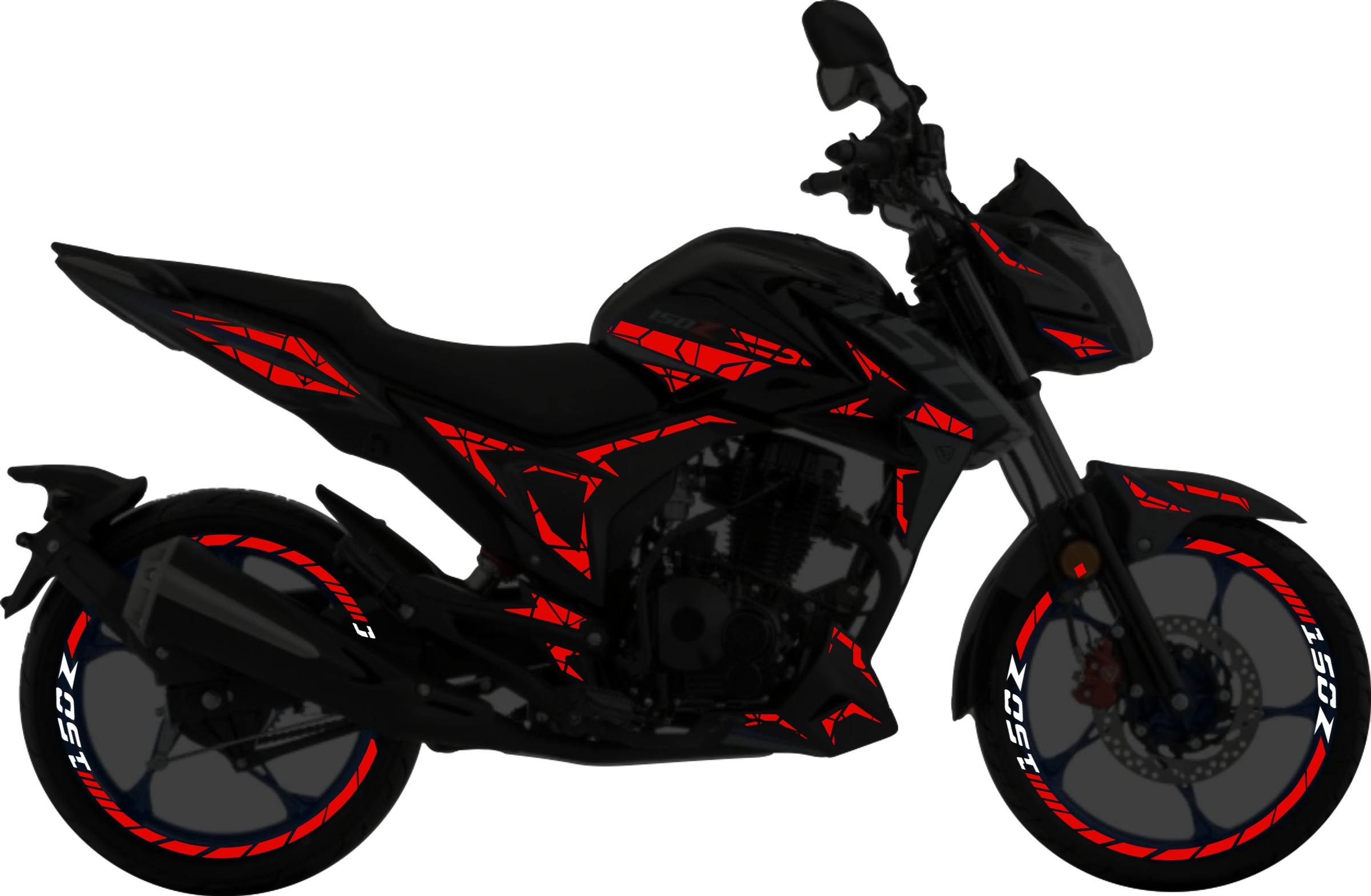 Italika 150Z Kit stickers para tapas y rines