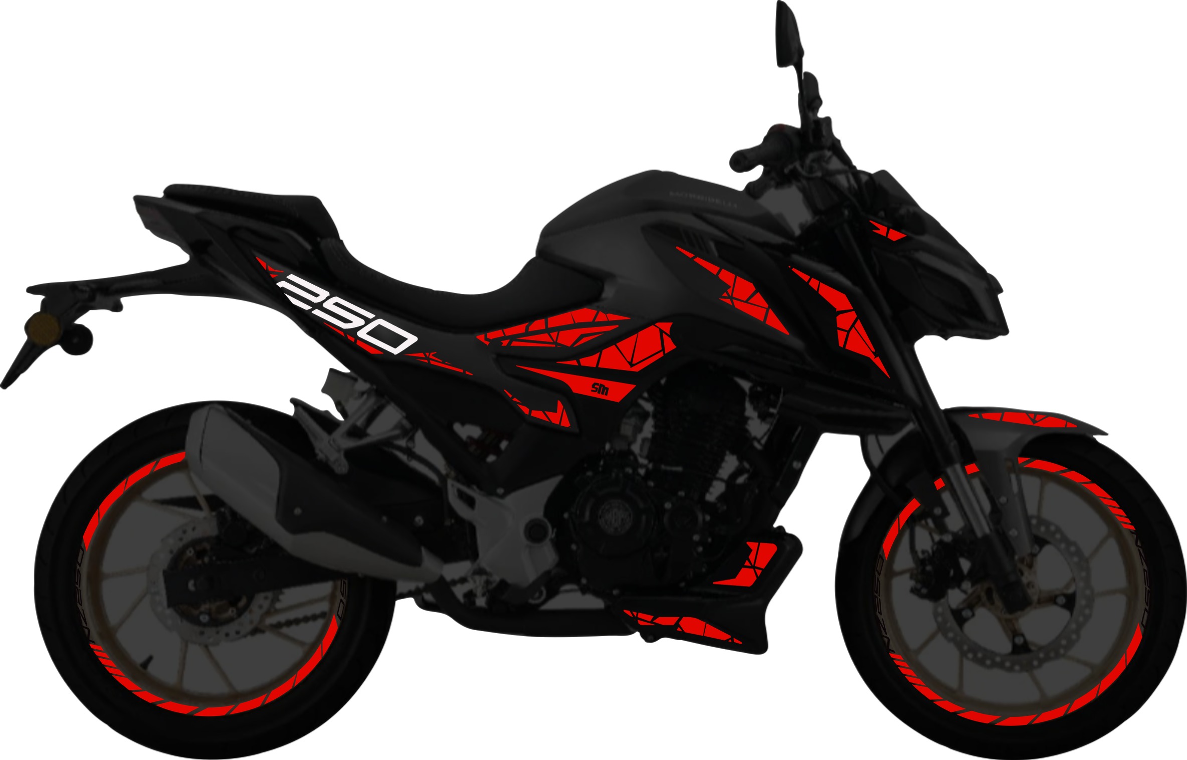 Morbidelli NZ250 kit de stickers para tapas y rines