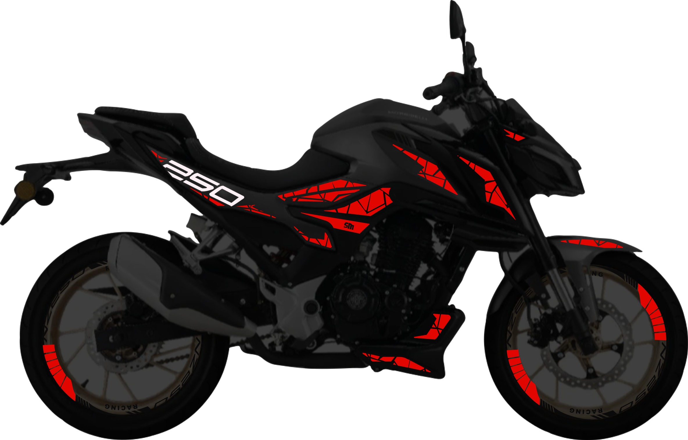 Morbidelli NZ250 kit de stickers para tapas y rines