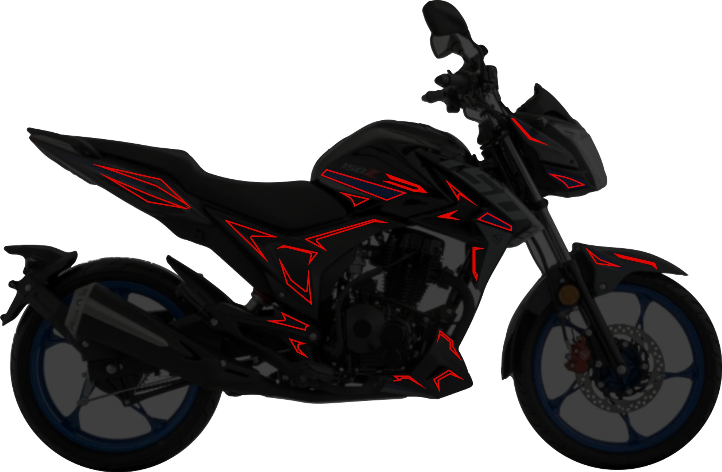 Italika 150Z Kit stickers para tapas