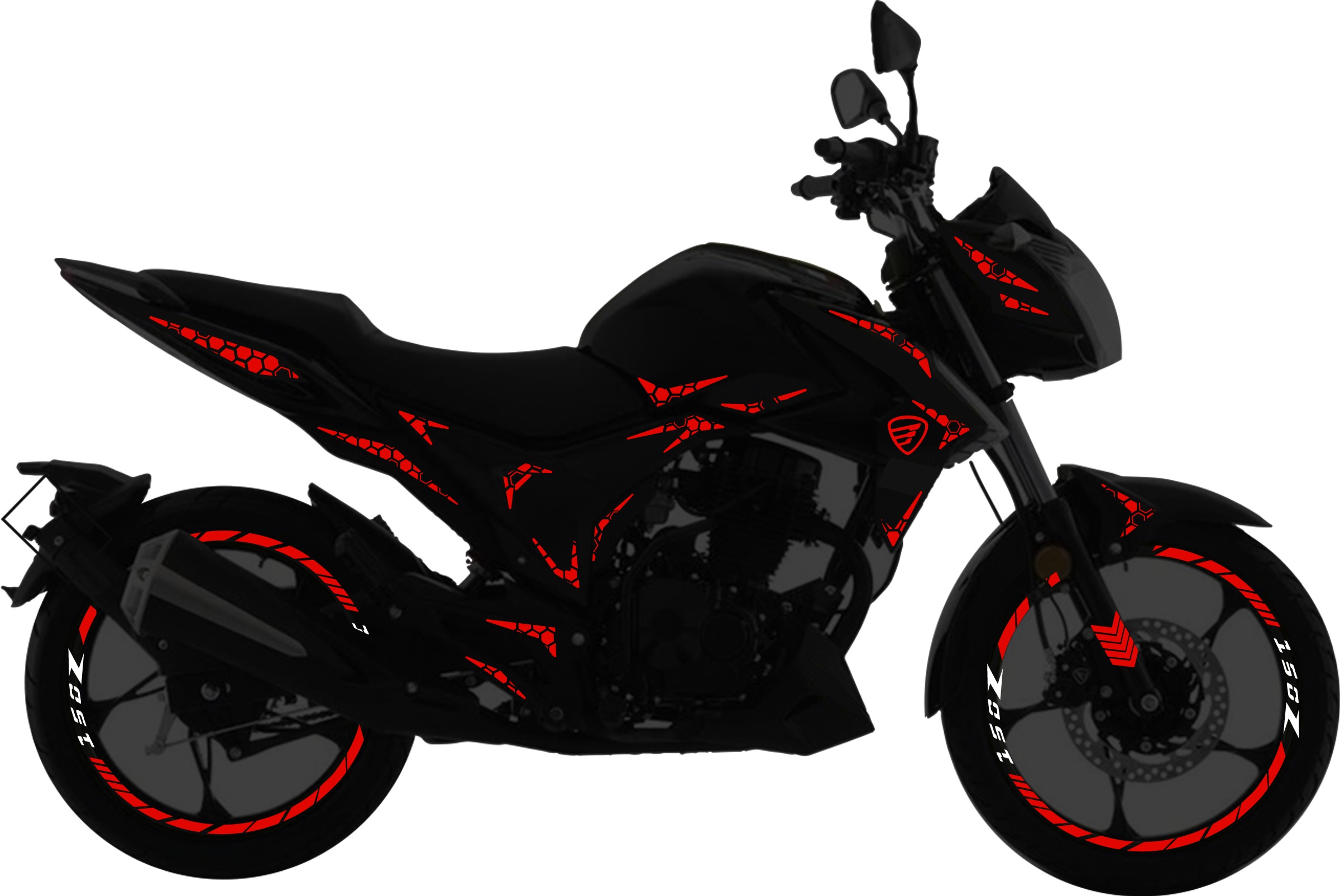 Italika 150Z Kit stickers para tapas y rines