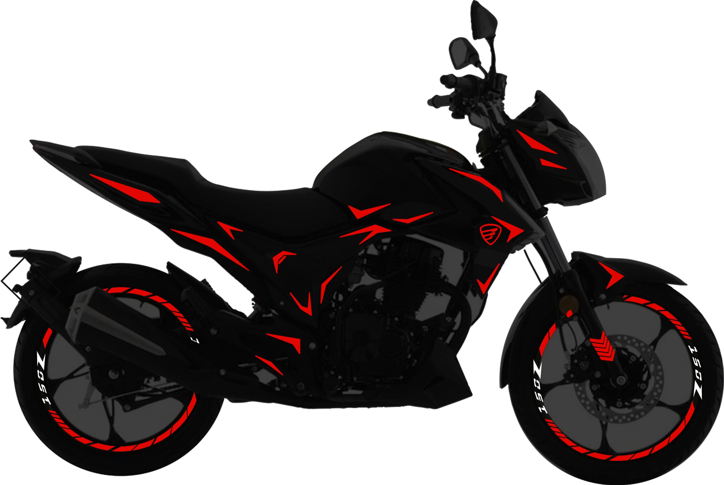 Italika 150Z Kit stickers para tapas y rines