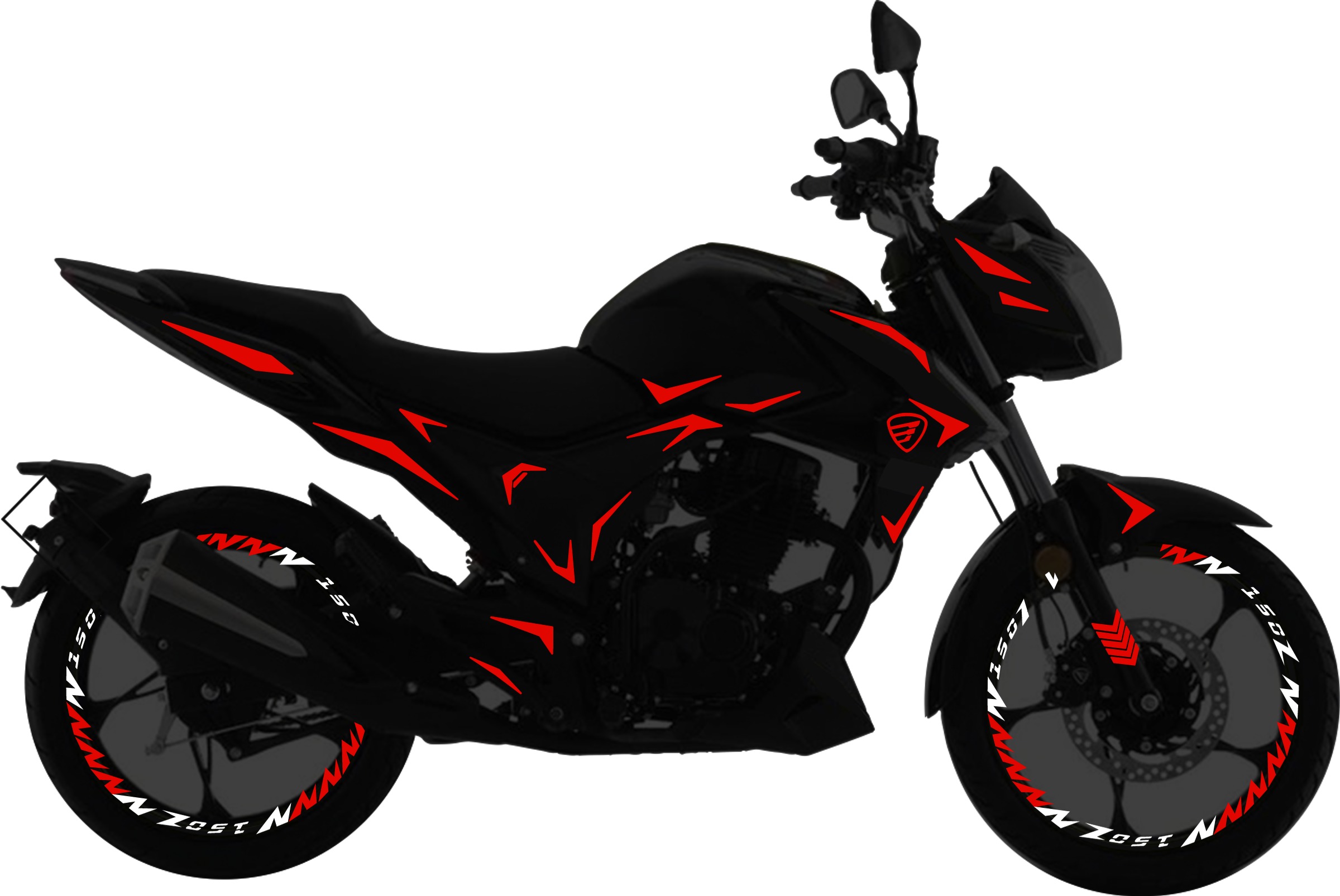 Italika 150Z Kit stickers para tapas y rines