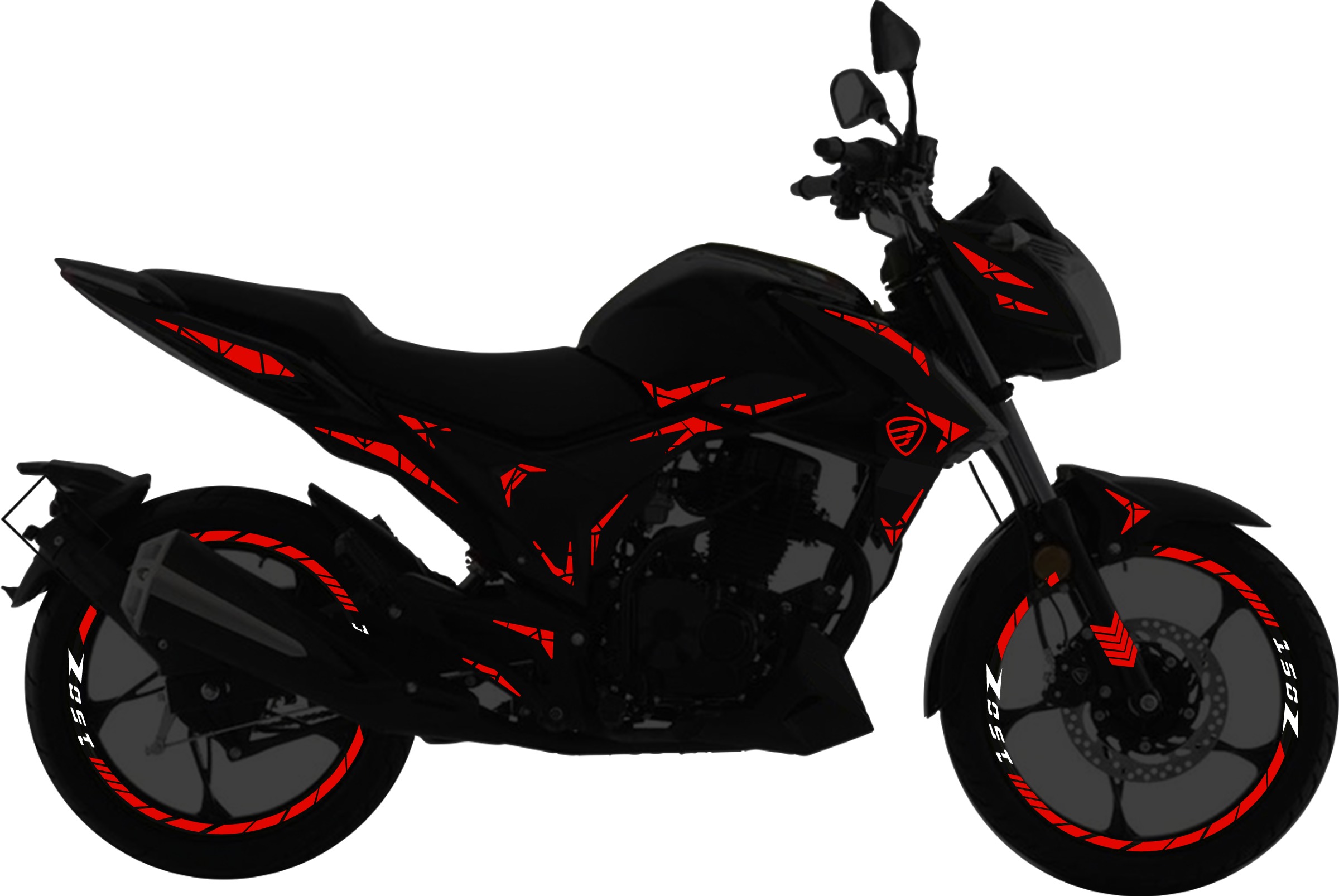 Italika 150Z Kit stickers para tapas y rines