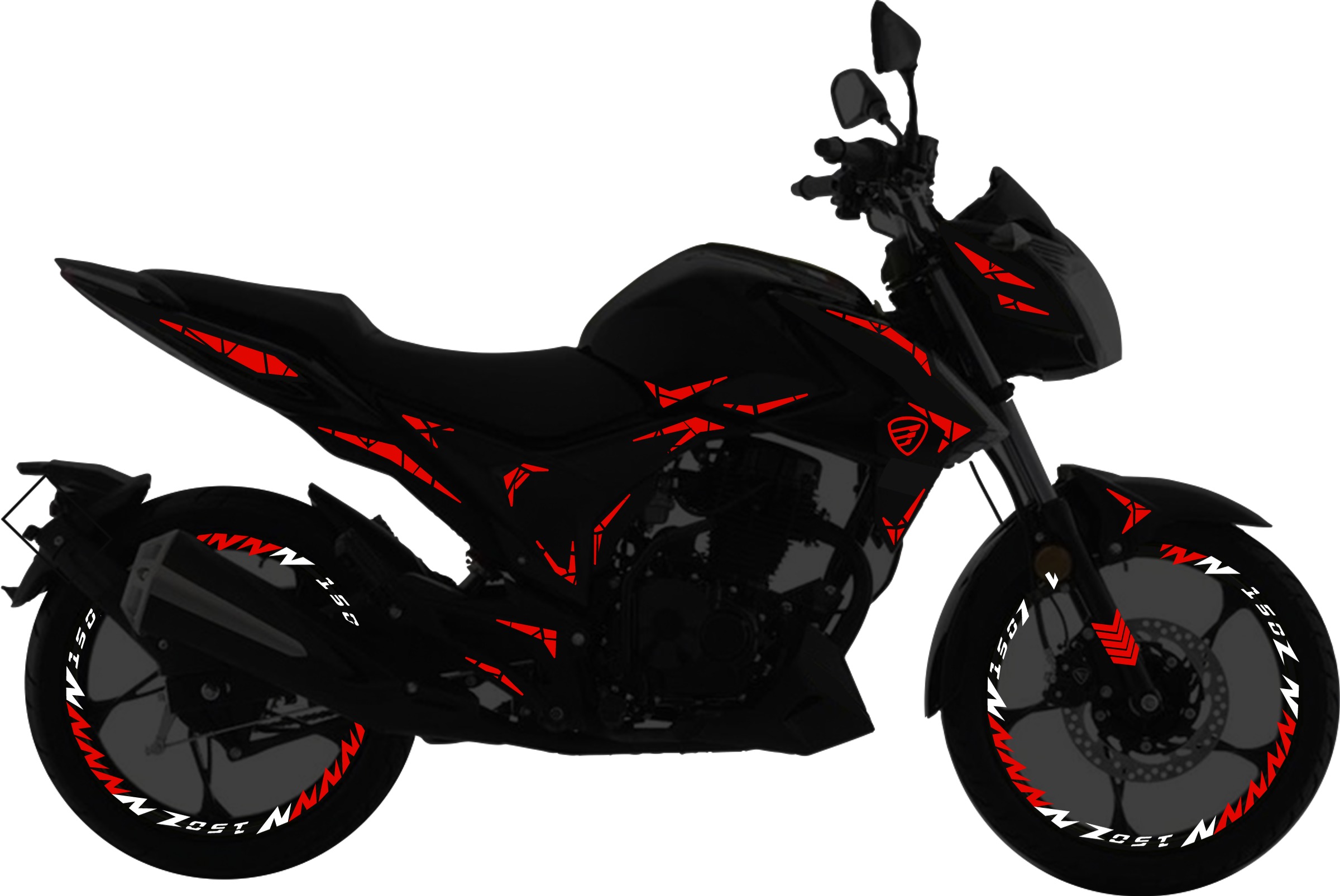 Italika 150Z Kit stickers para tapas y rines