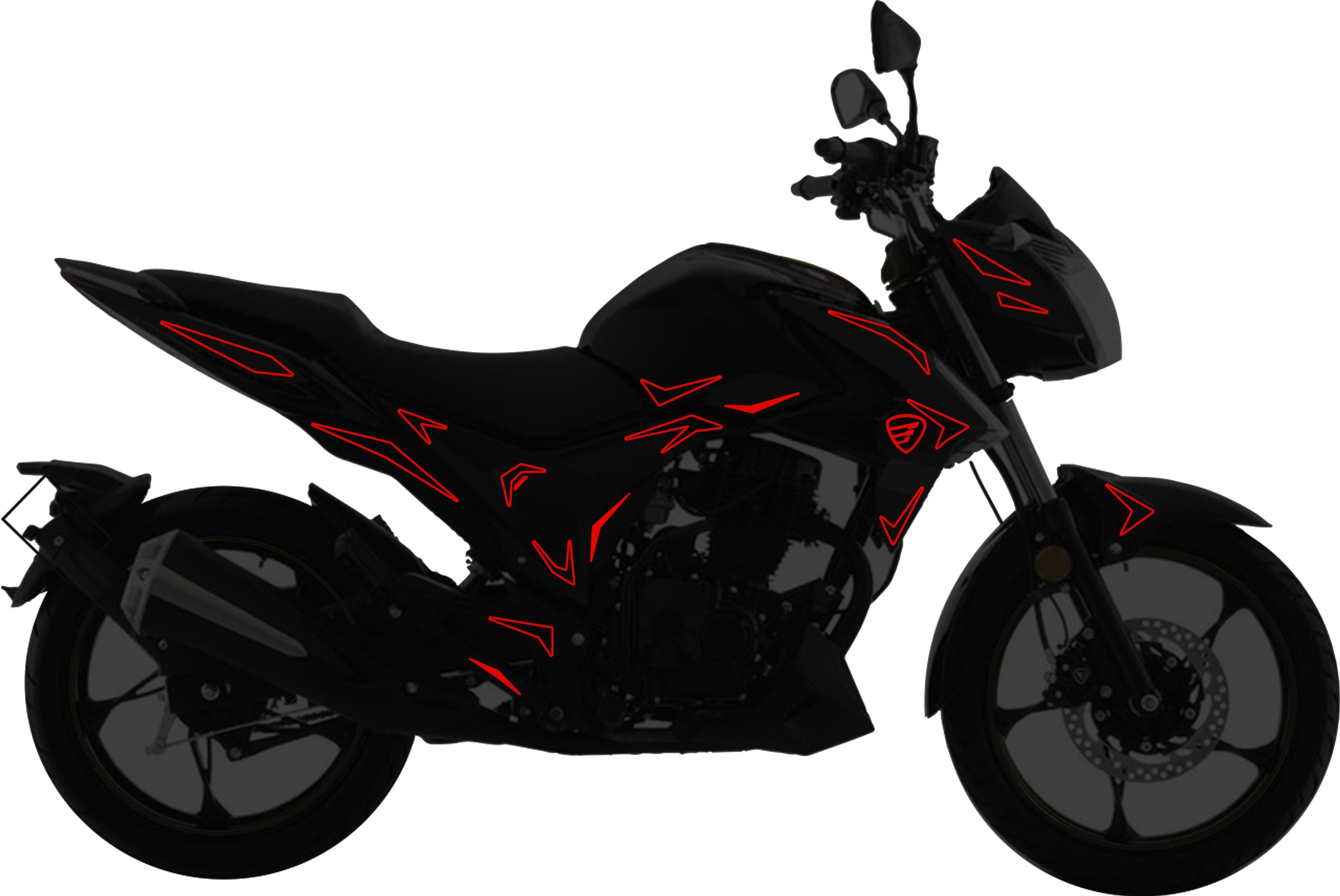 Italika 150Z Kit stickers para tapas