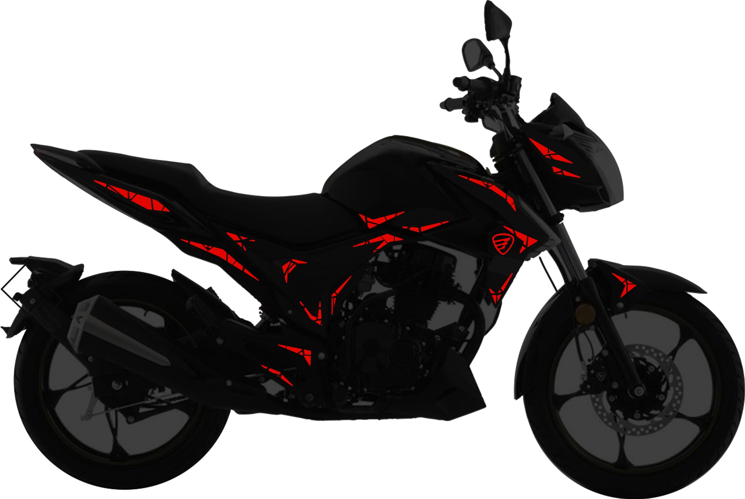 Italika 150Z Kit stickers para tapas