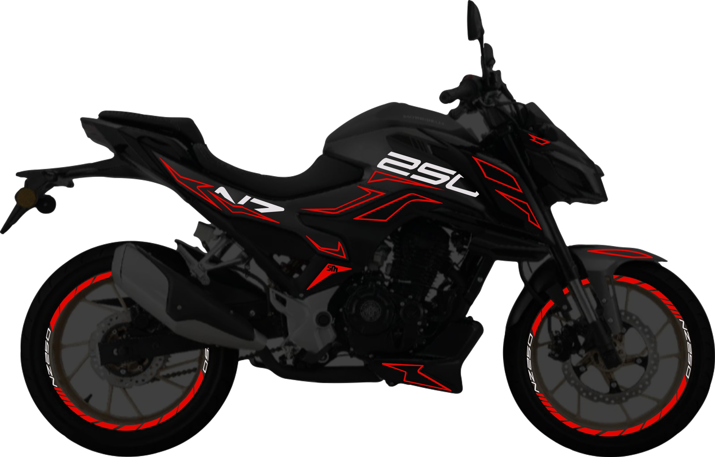 Morbidelli NZ250 kit de stickers para tapas y rines
