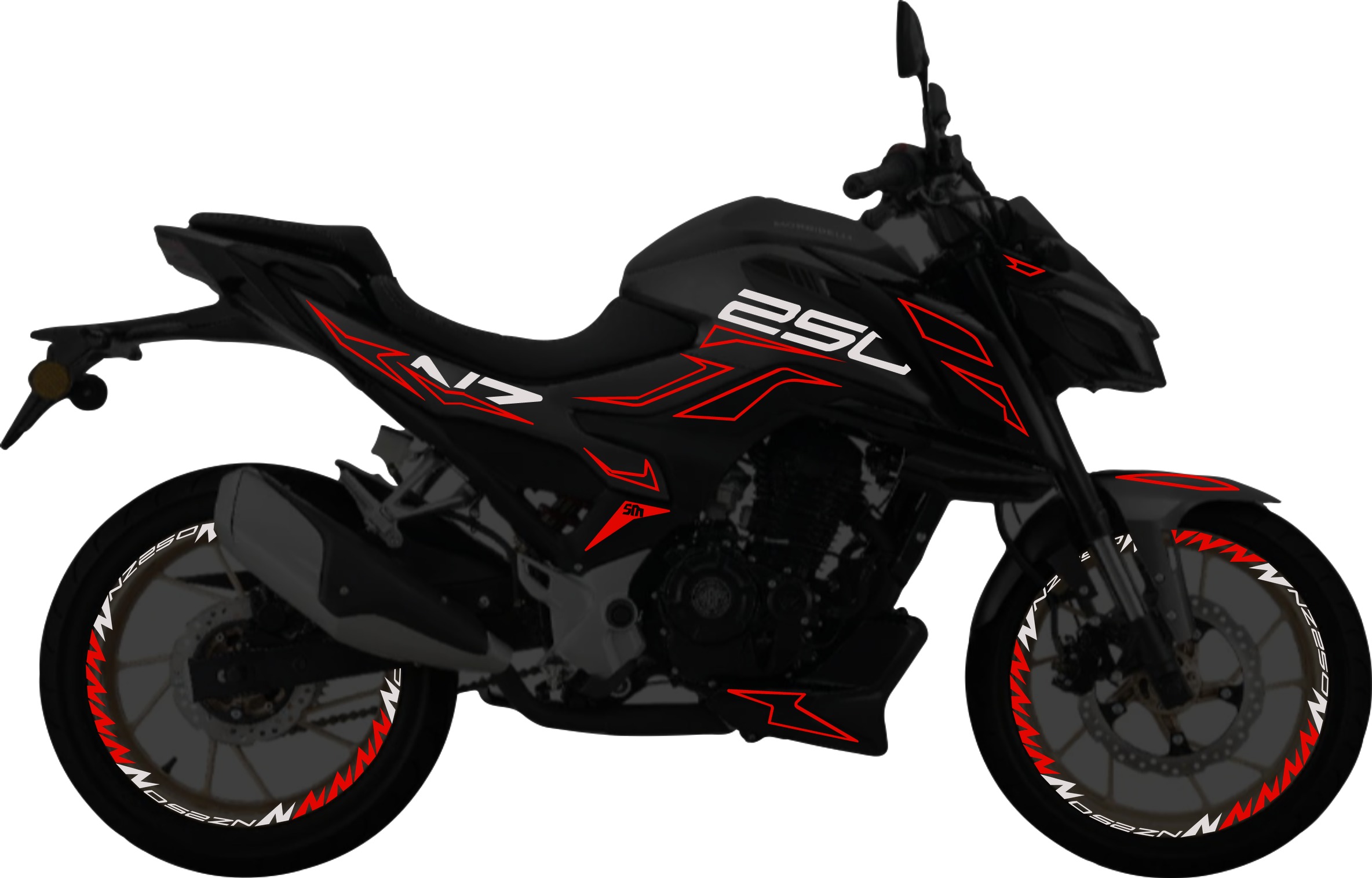 Morbidelli NZ250 kit de stickers para tapas y rines