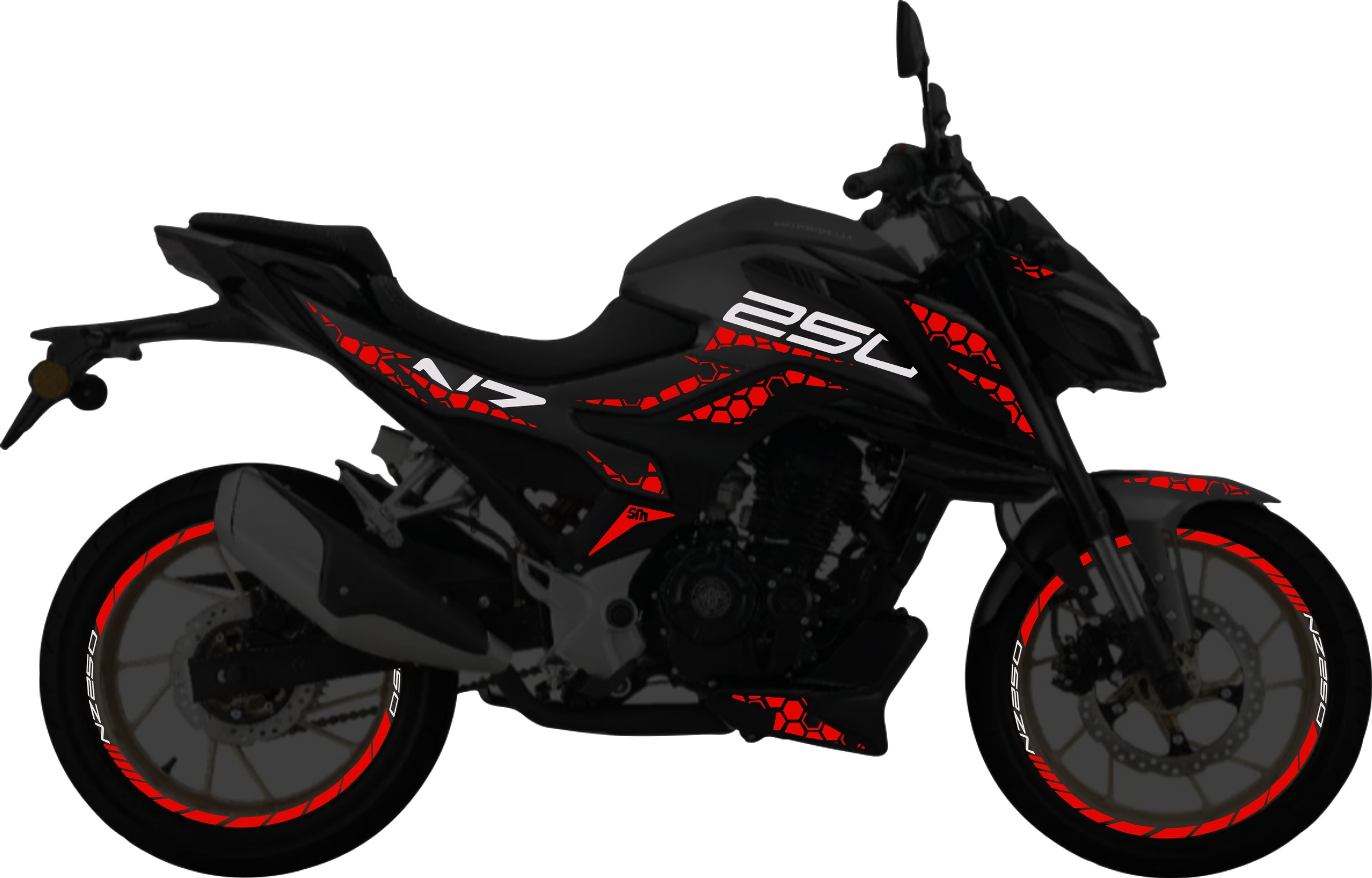 Morbidelli NZ250 kit de stickers para tapas y rines
