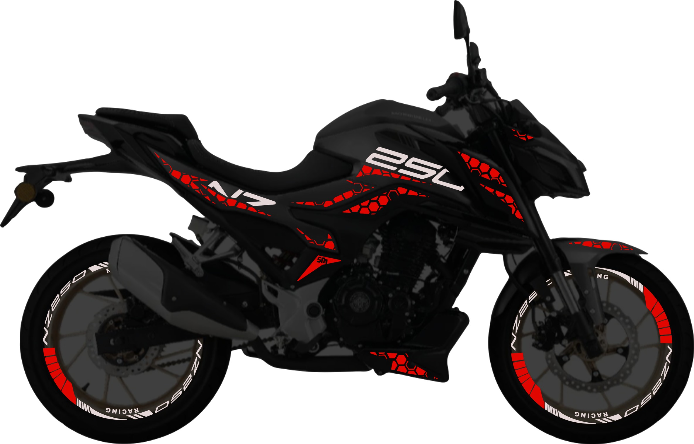 Morbidelli NZ250 kit de stickers para tapas y rines