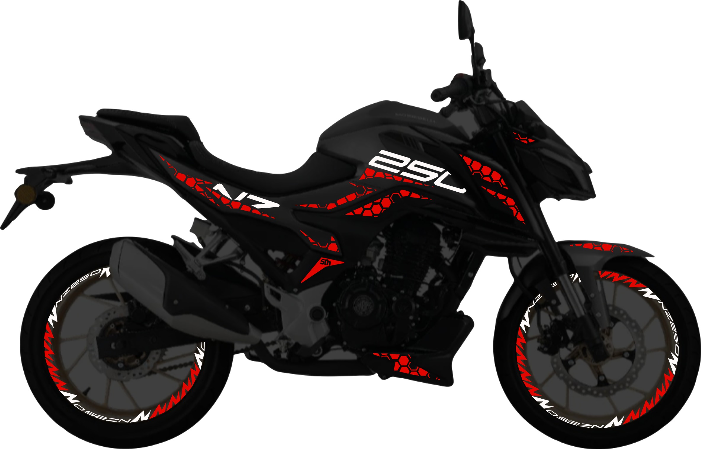 Morbidelli NZ250 kit de stickers para tapas y rines