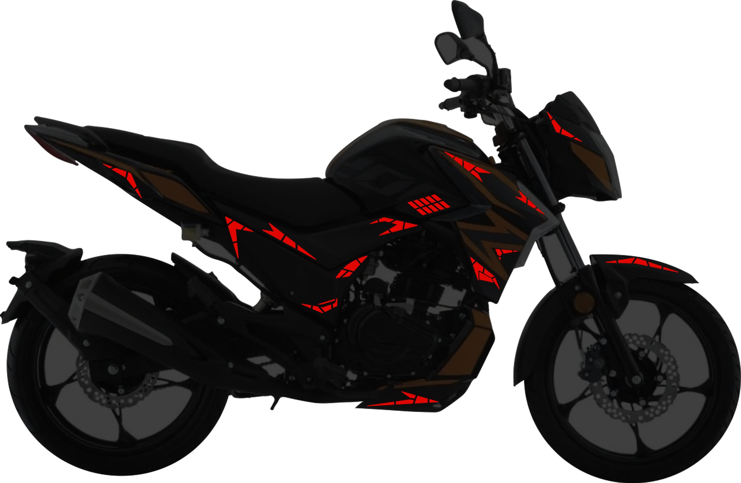 Italika 200Z Kit stickers para tapas