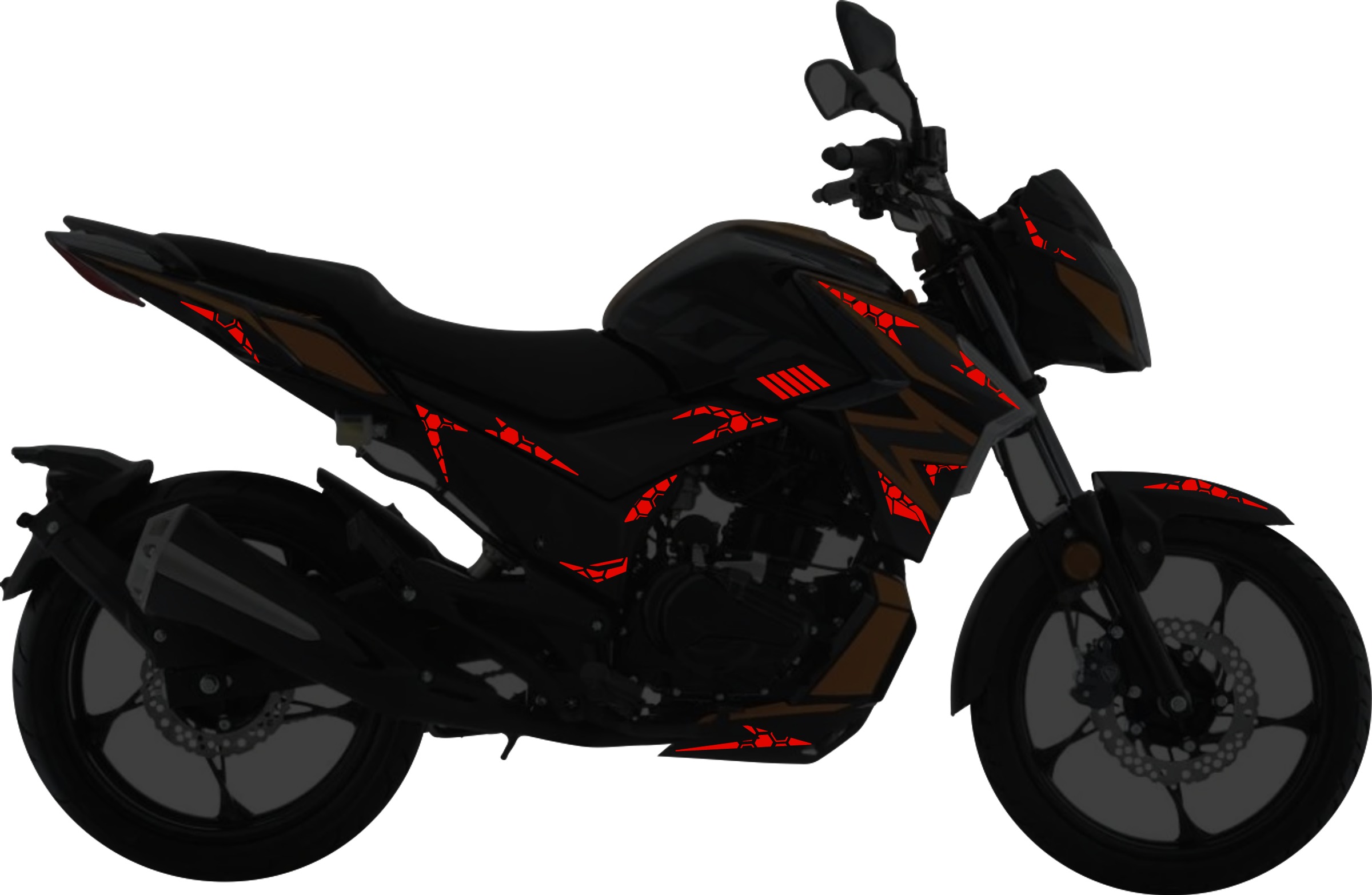 Italika 200Z Kit stickers para tapas