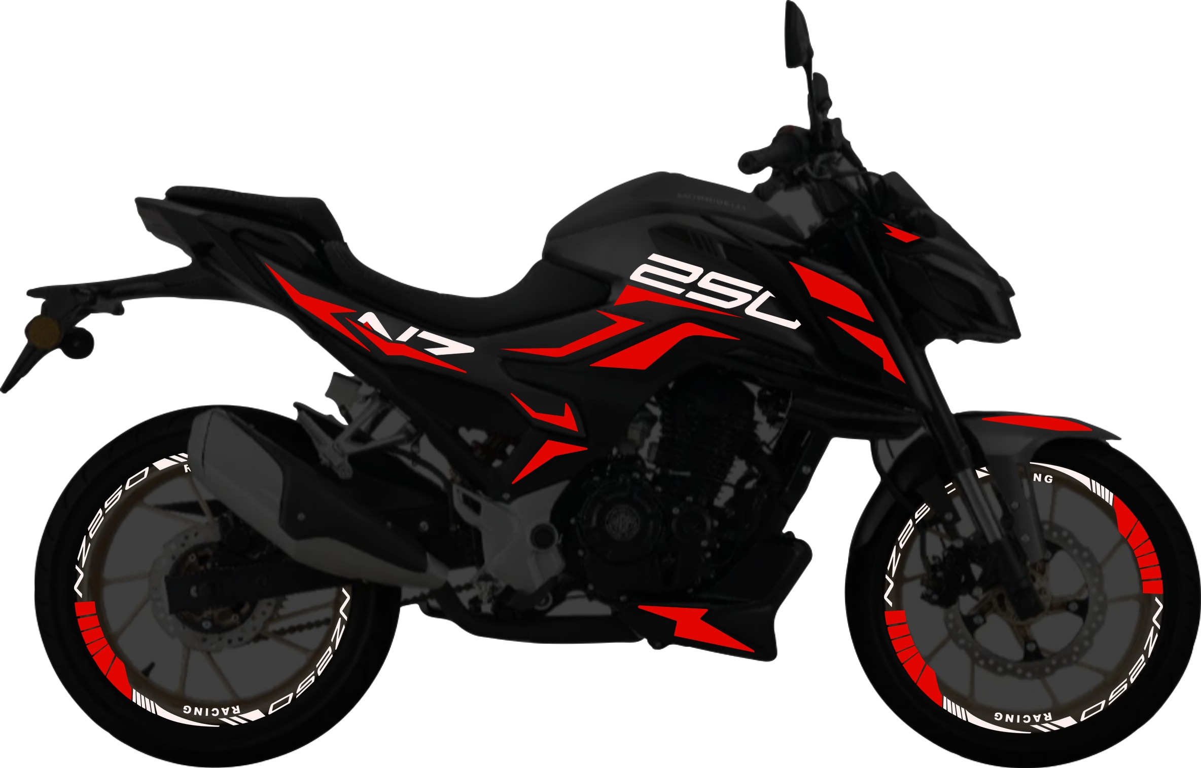Morbidelli NZ250 kit de stickers para tapas y rines