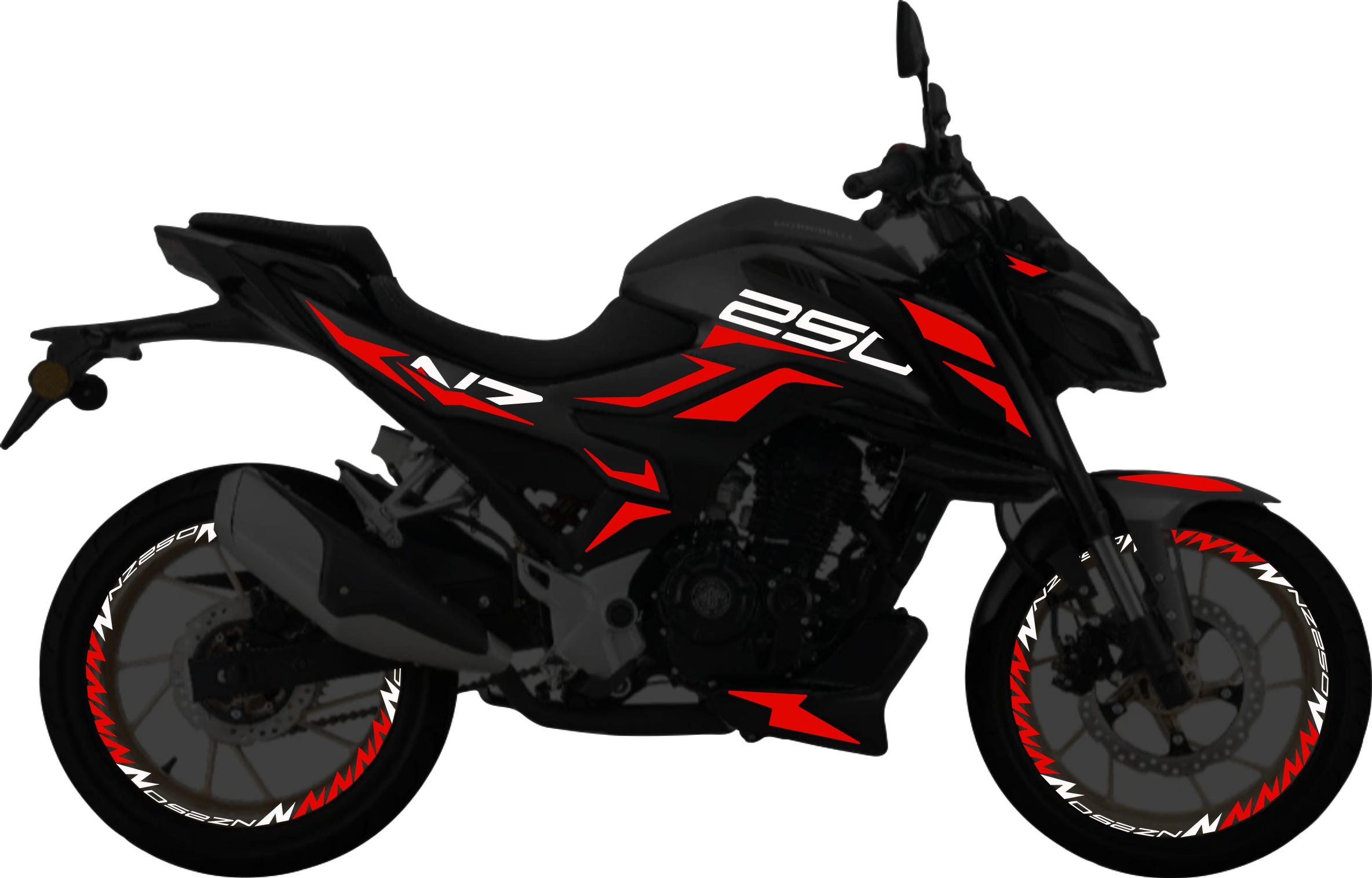 Morbidelli NZ250 kit de stickers para tapas y rines