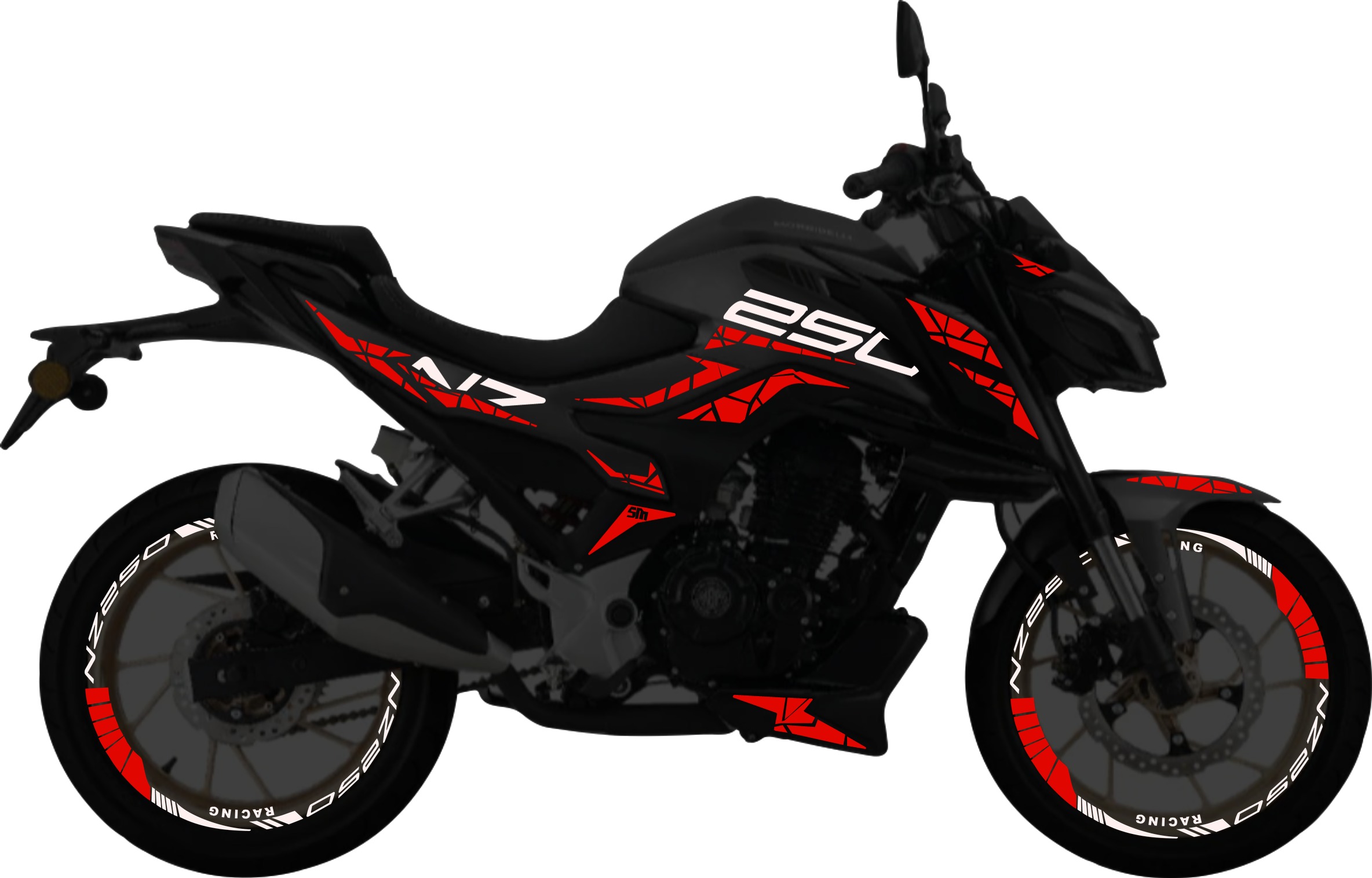 Morbidelli NZ250 kit de stickers para tapas y rines