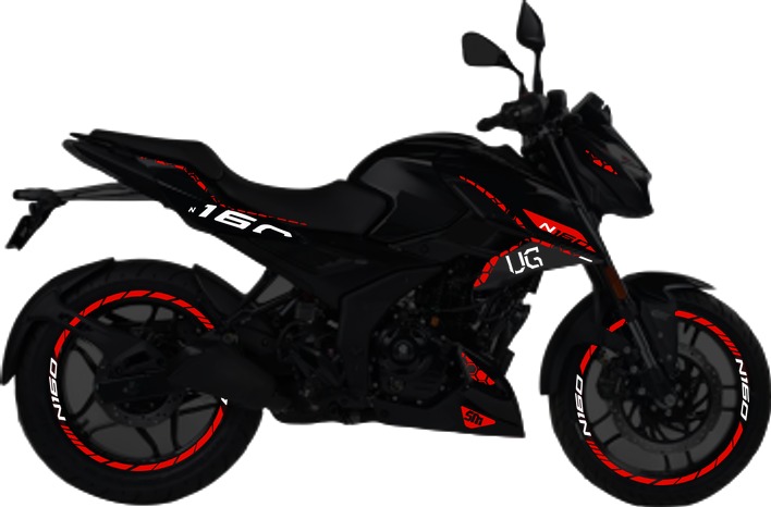 Pulsar N160UG kit de stickers para tapas y rines