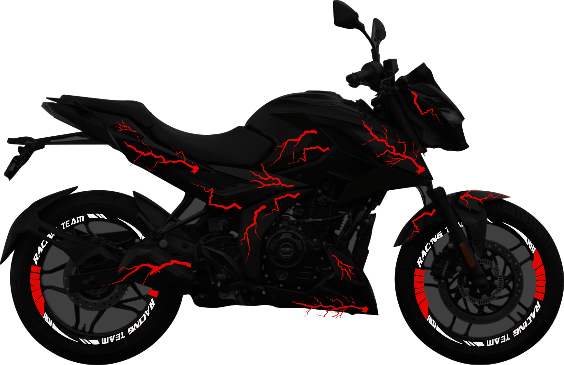 Pulsar N250 kit de stickers para tapas y rines