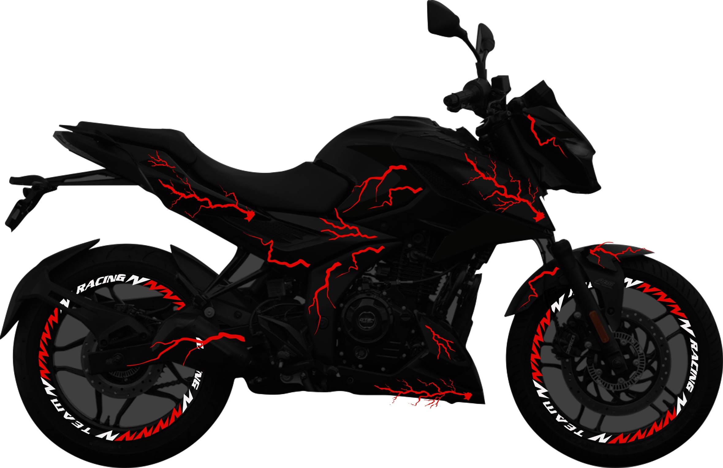Pulsar N250 kit de stickers para tapas y rines