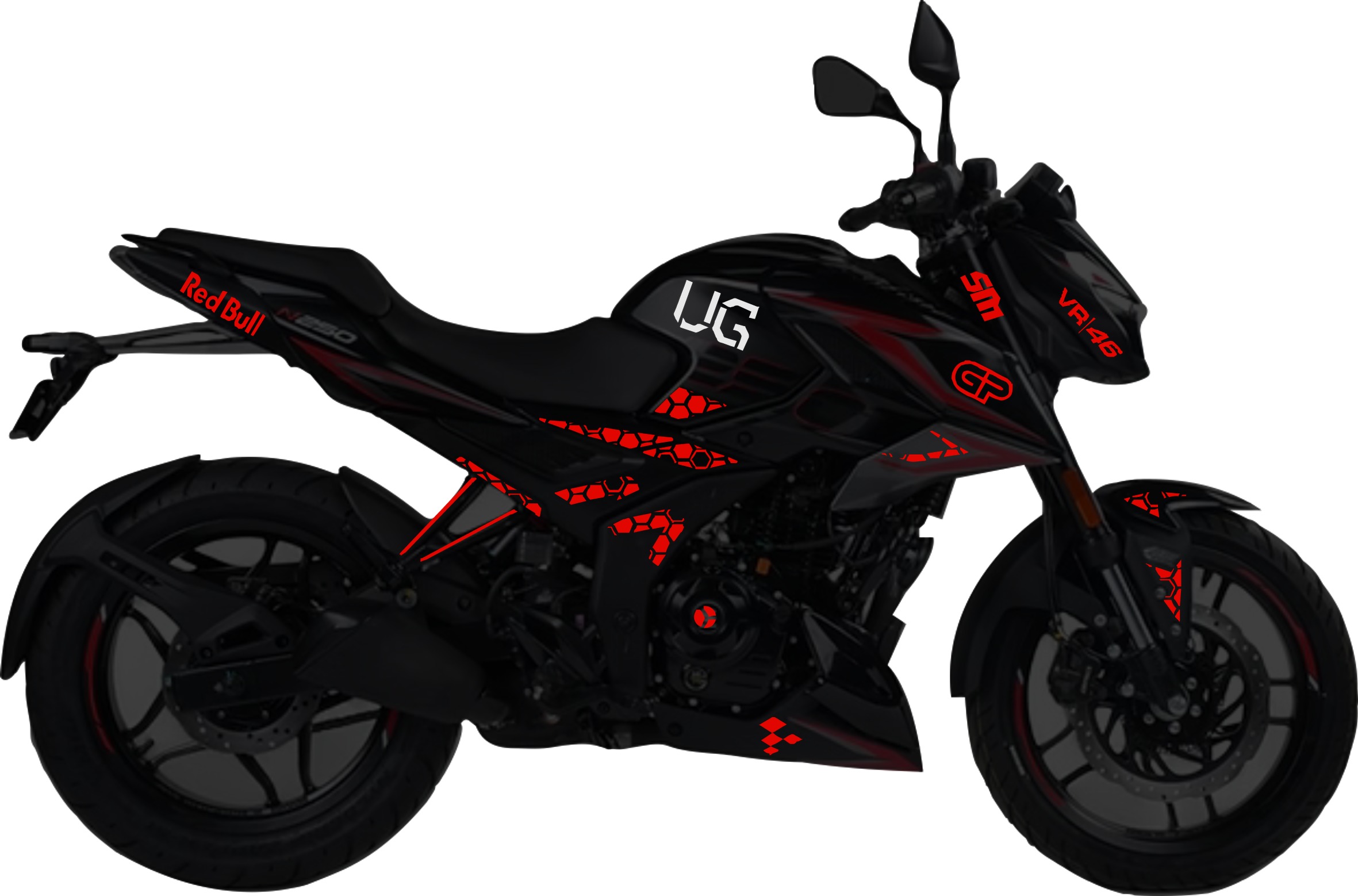 Pulsar N250UG kit de stickers para tapas