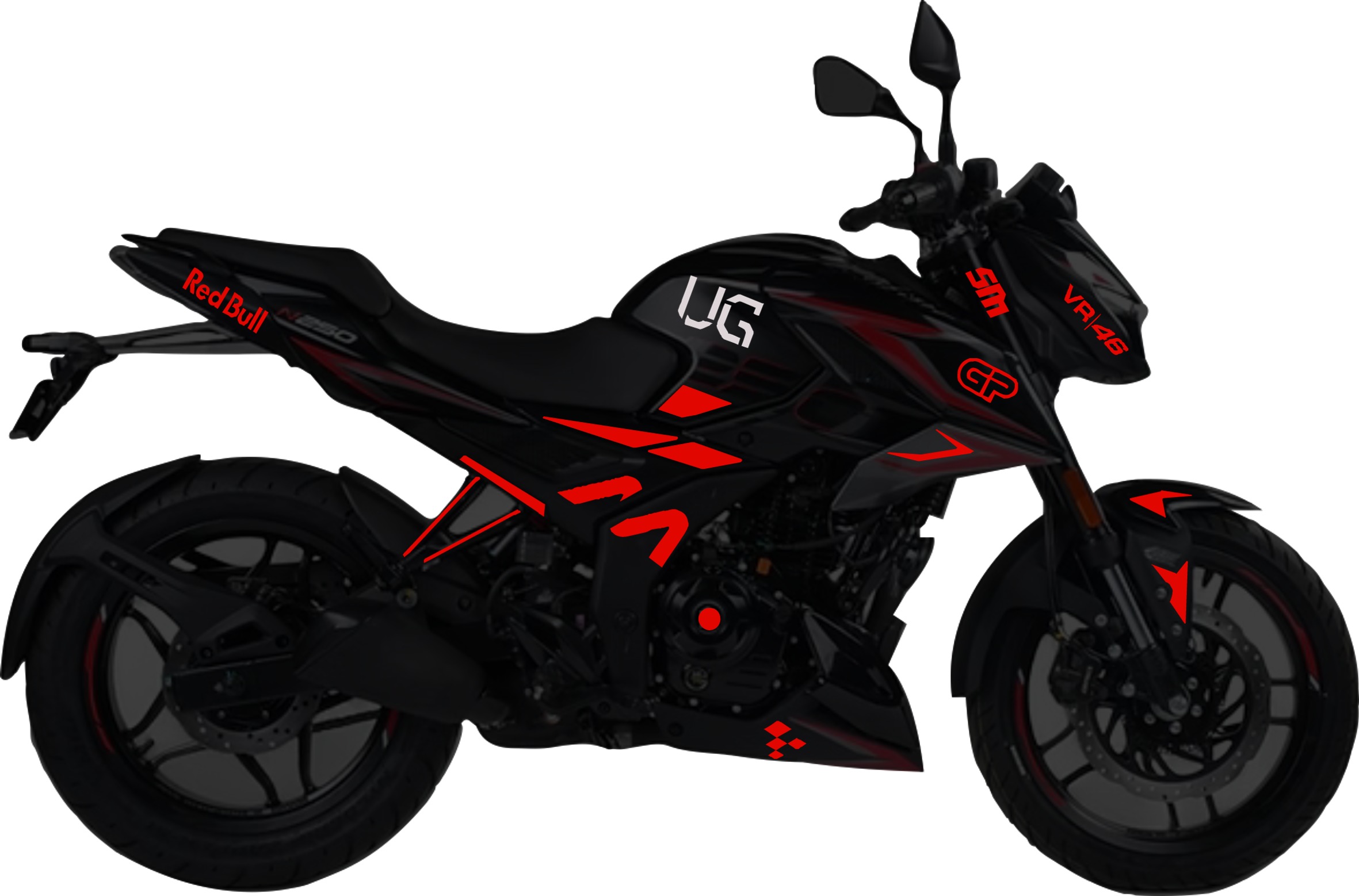 Pulsar N250UG kit de stickers para tapas