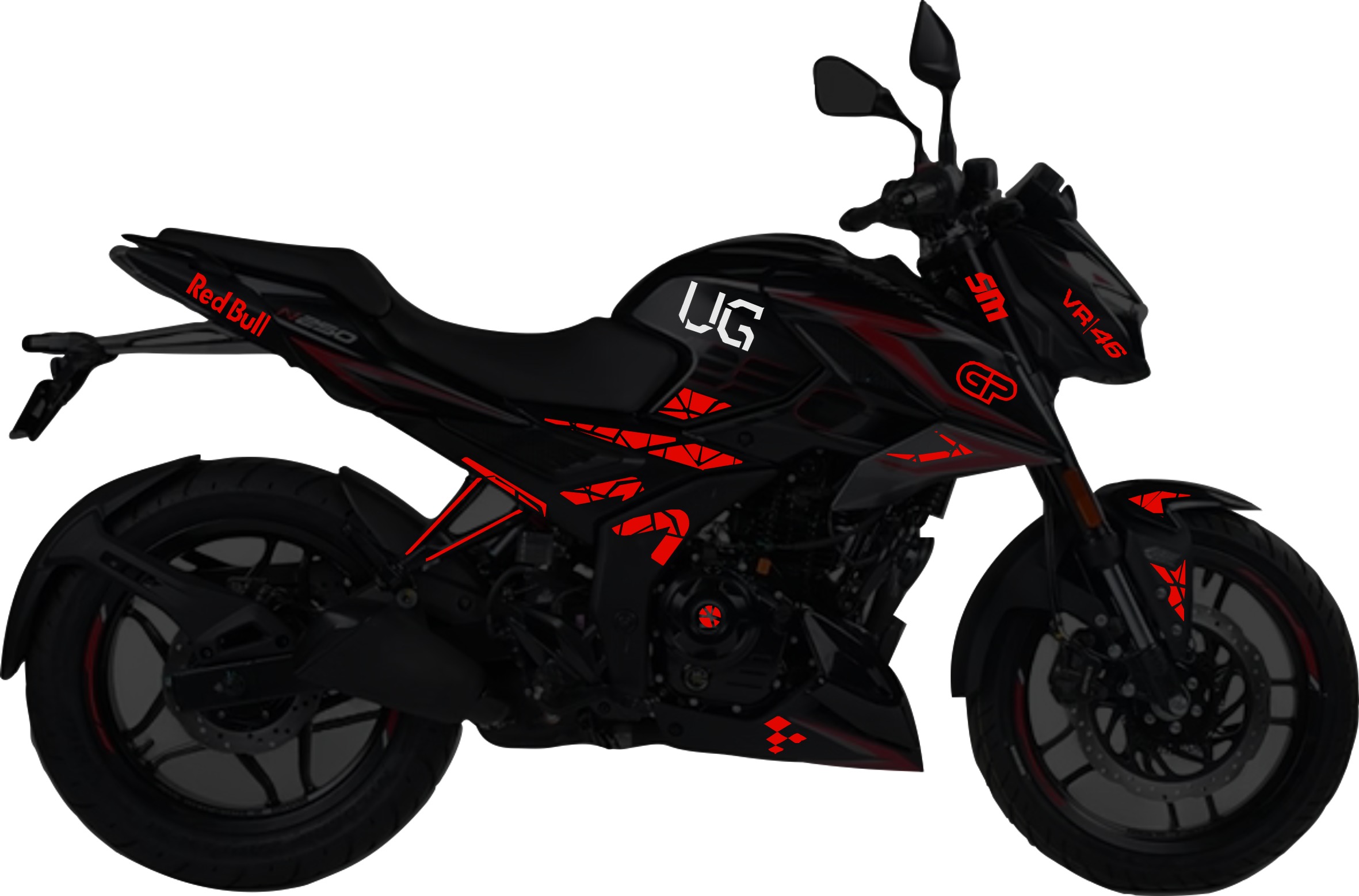 Pulsar N250UG kit de stickers para tapas