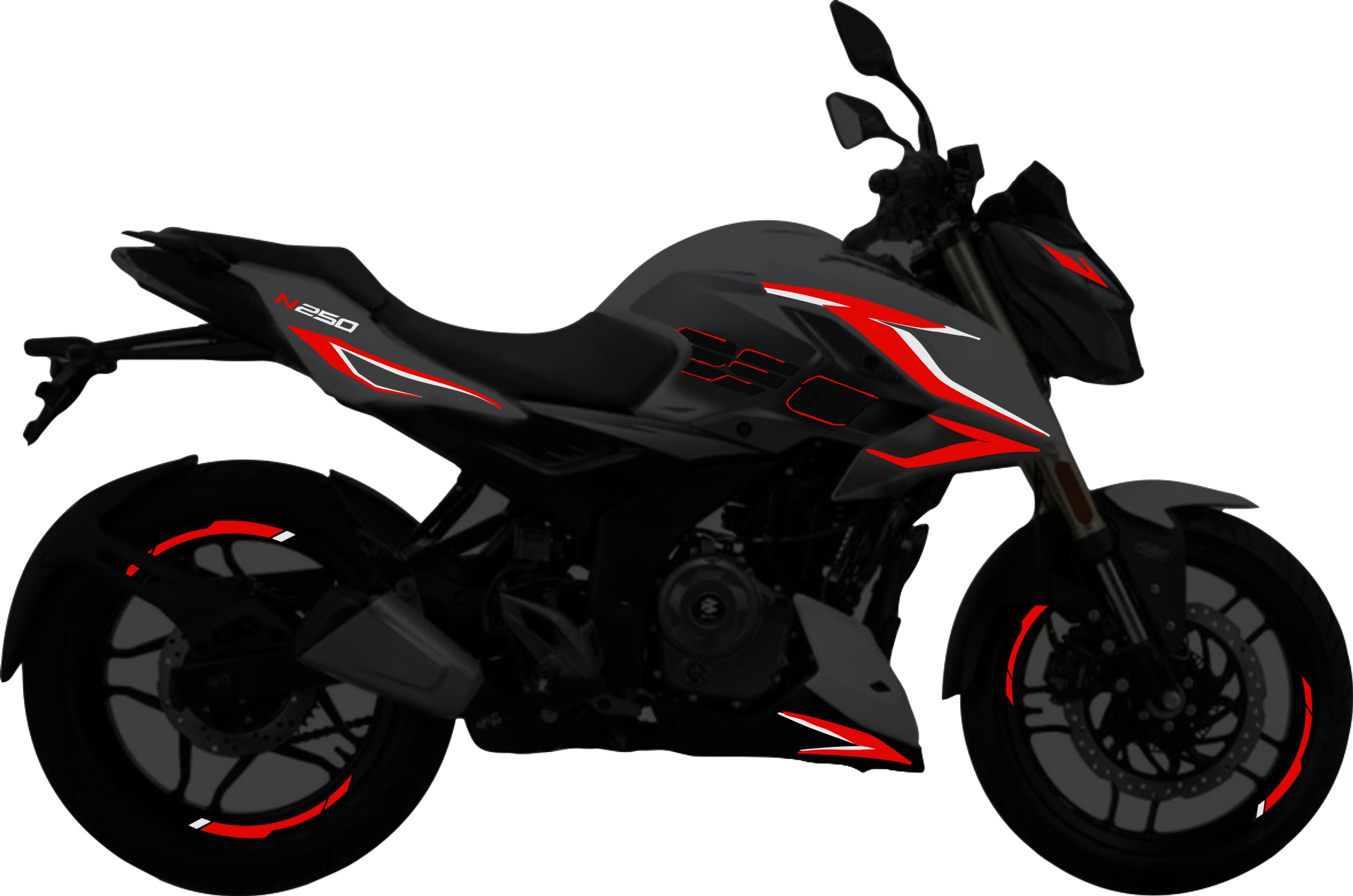 Pulsar N250UG kit de stickers para tapas y rines