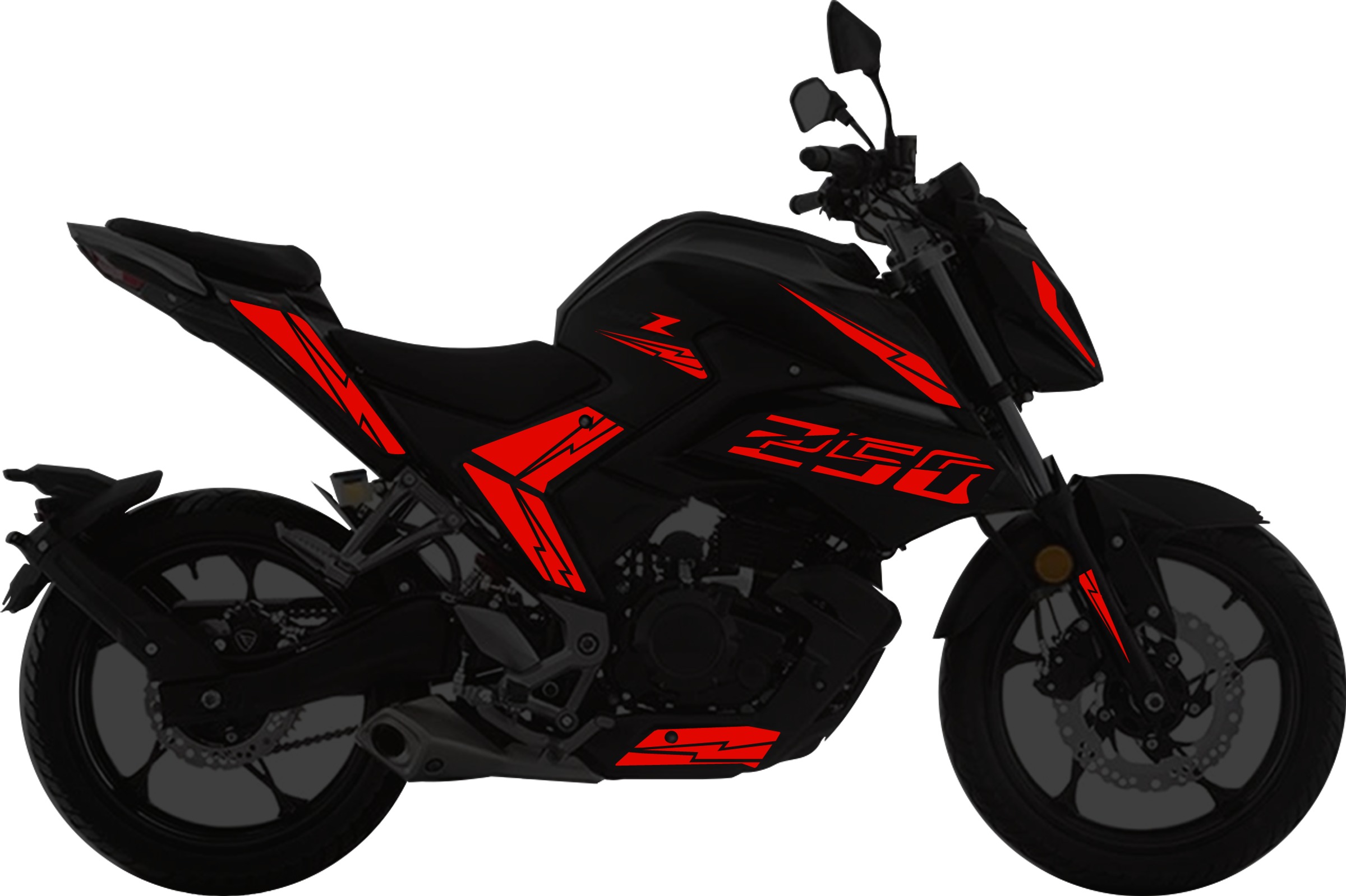 Italika 250Z Kit de stickers para tapas