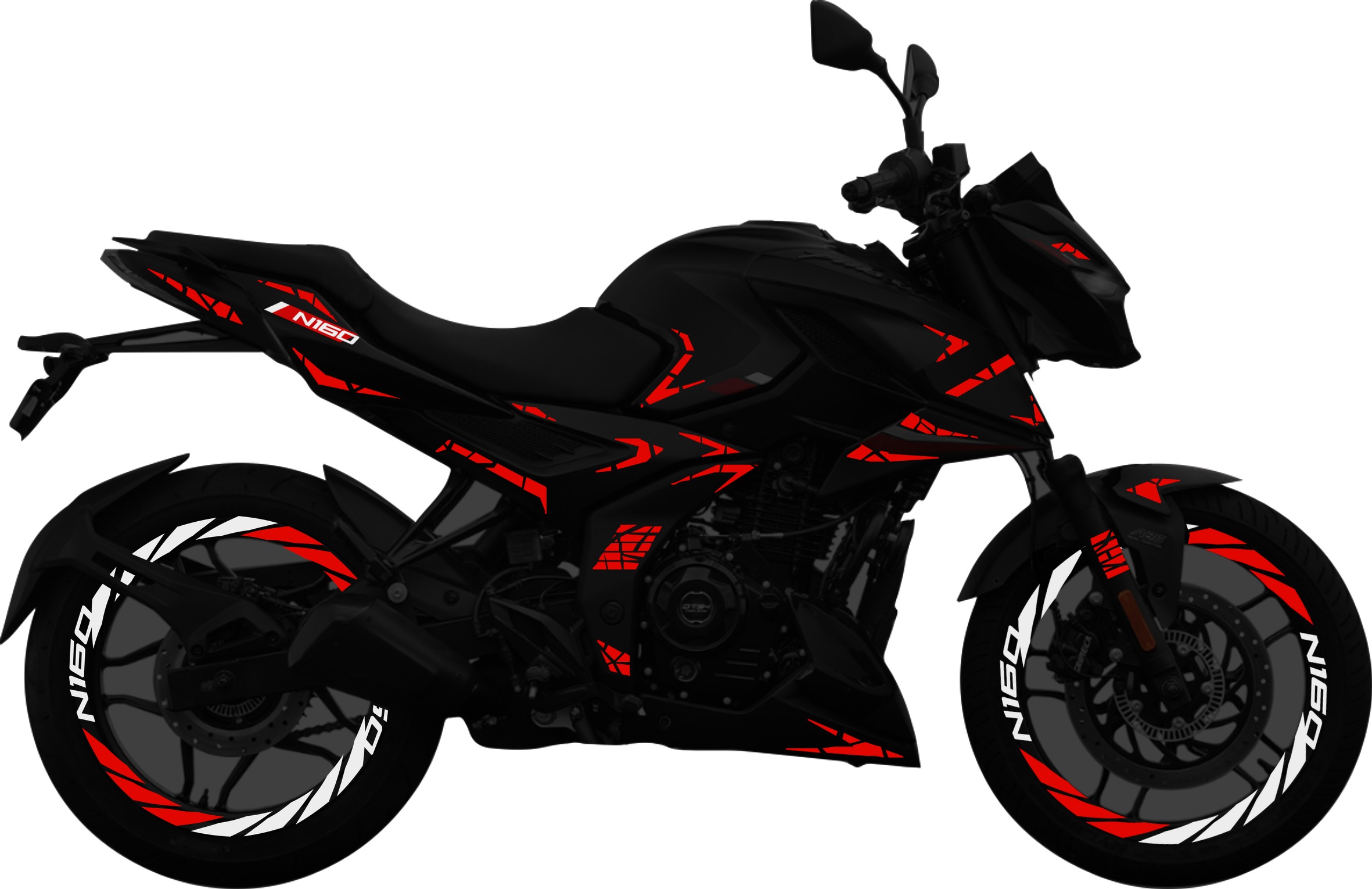 Pulsar N160 kit de stickers para tapas y rines
