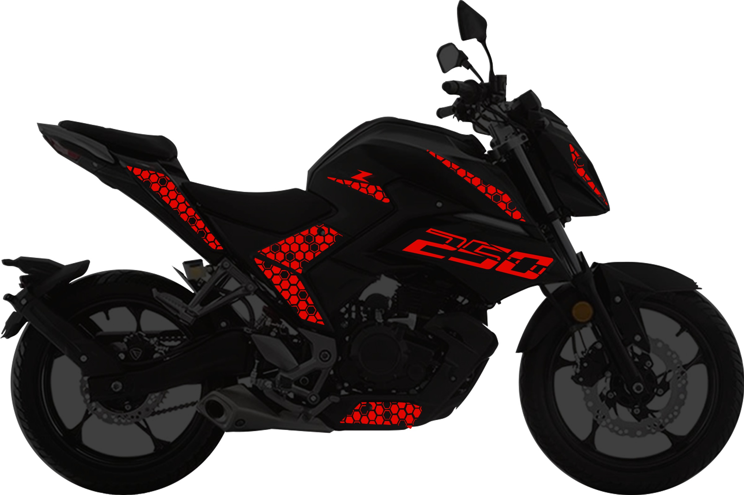 Italika 250Z Kit de stickers para tapas