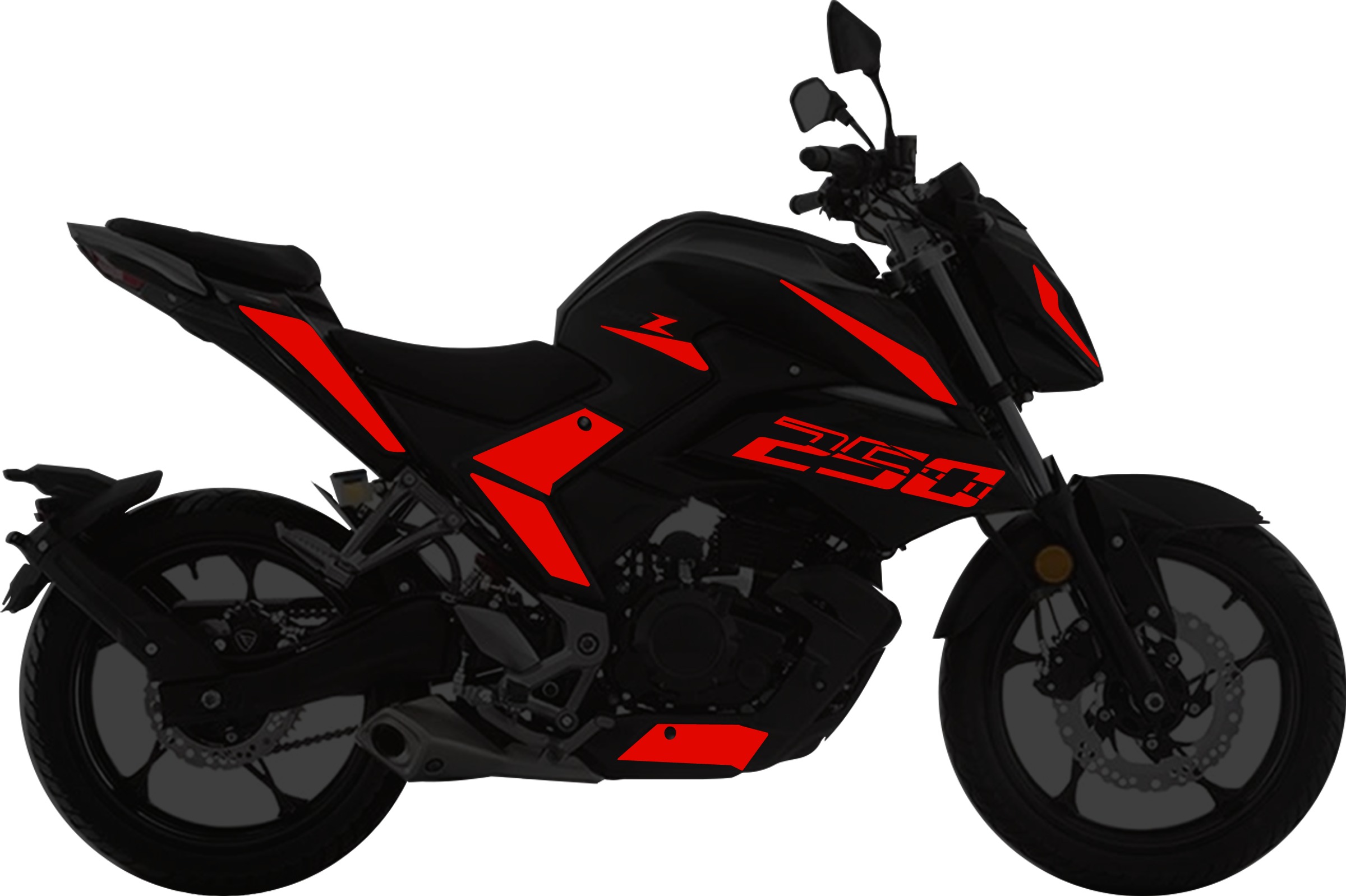 Italika 250Z Kit de stickers para tapas