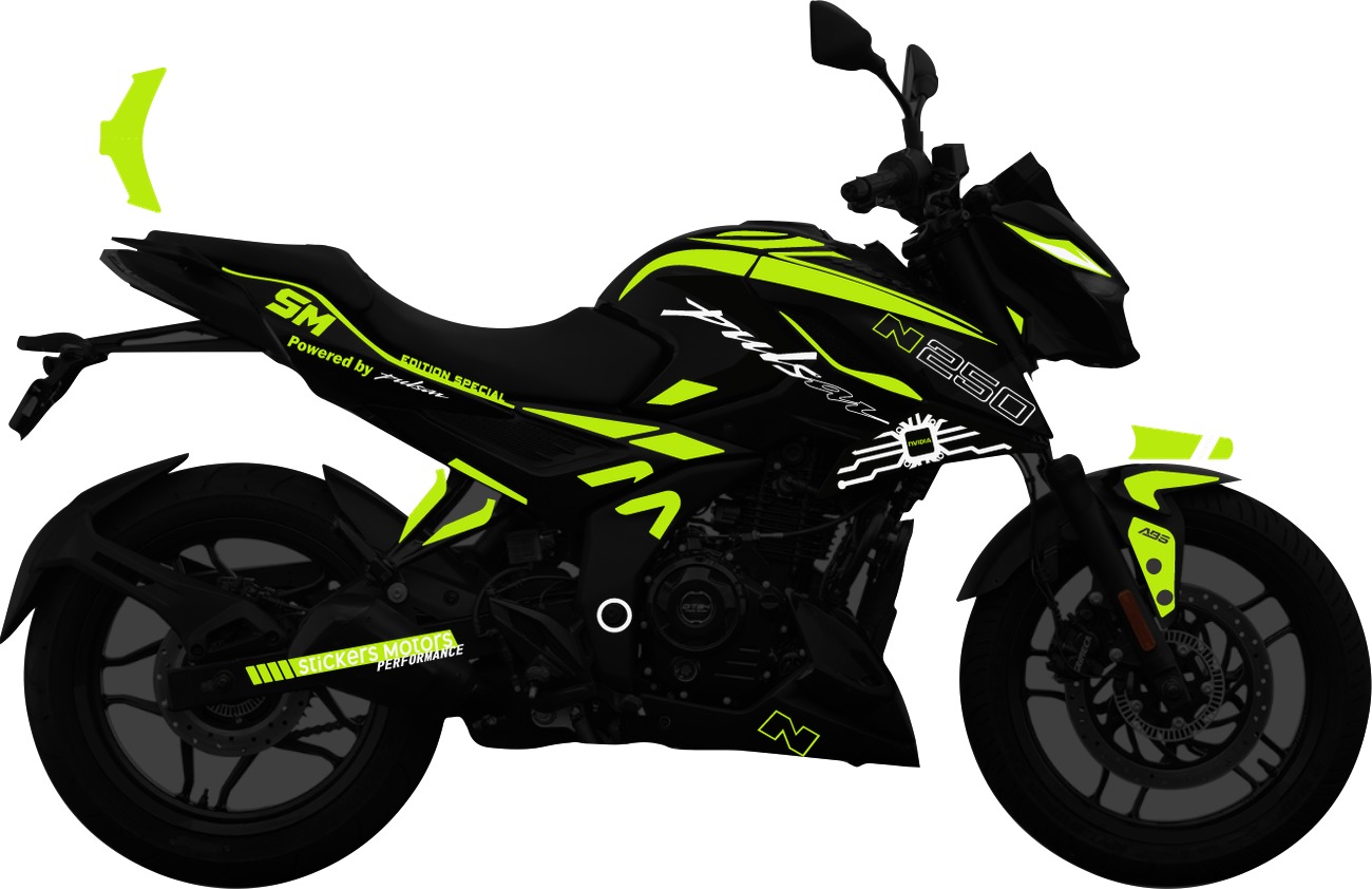 Bajaj Pulsar N250 kit de stickers para tapas