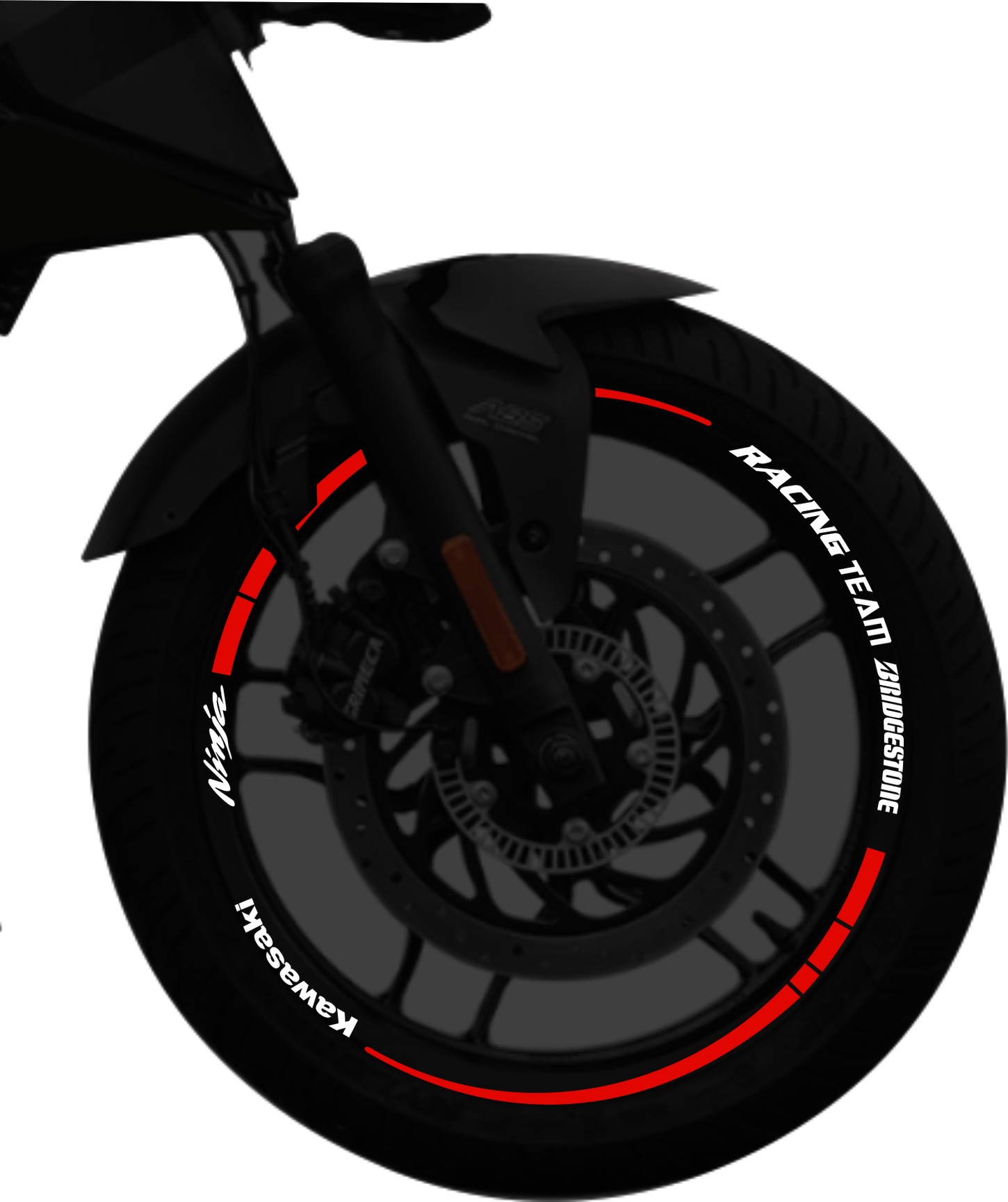 Kawasaki Ninja kit de stickers para rines SKU2028