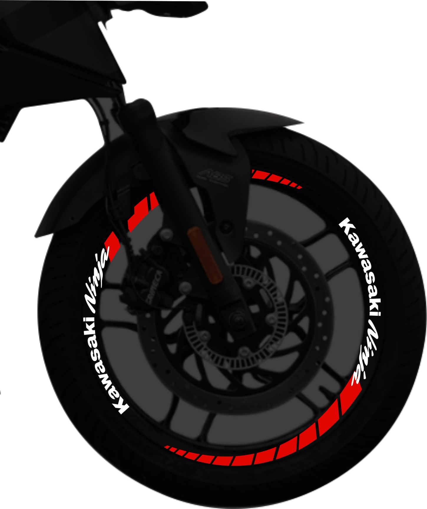 Kawasaki Ninja kit de stickers para rines SKU2032