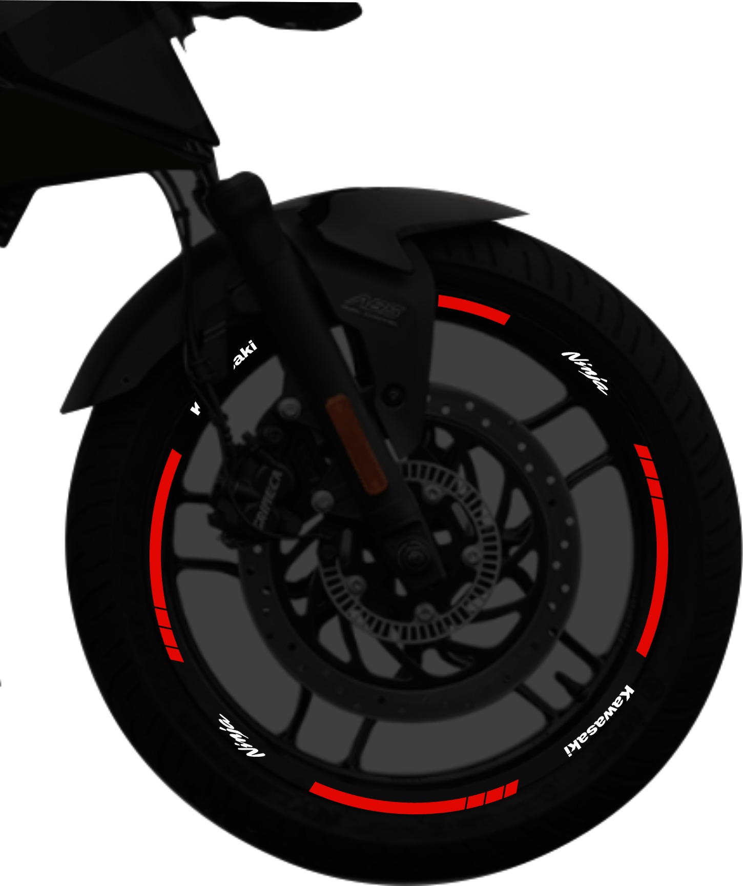 Kawasaki Ninja kit de stickers para rines SKU2038