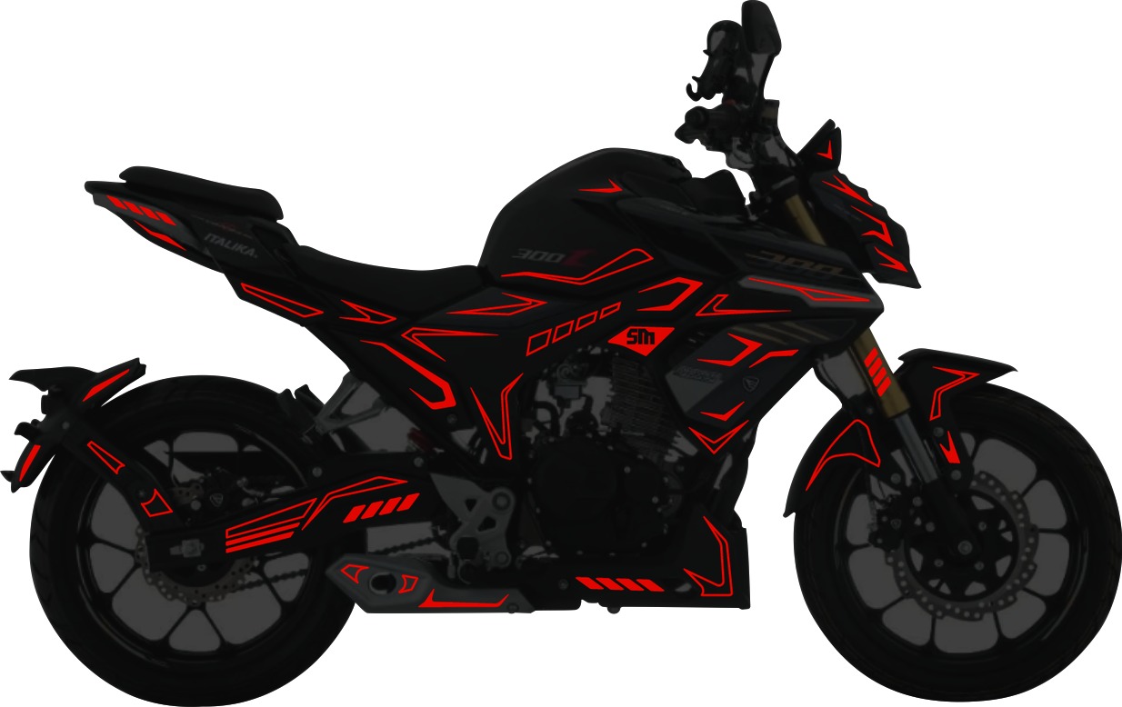 Italika 300Z kit de stickers para tapas