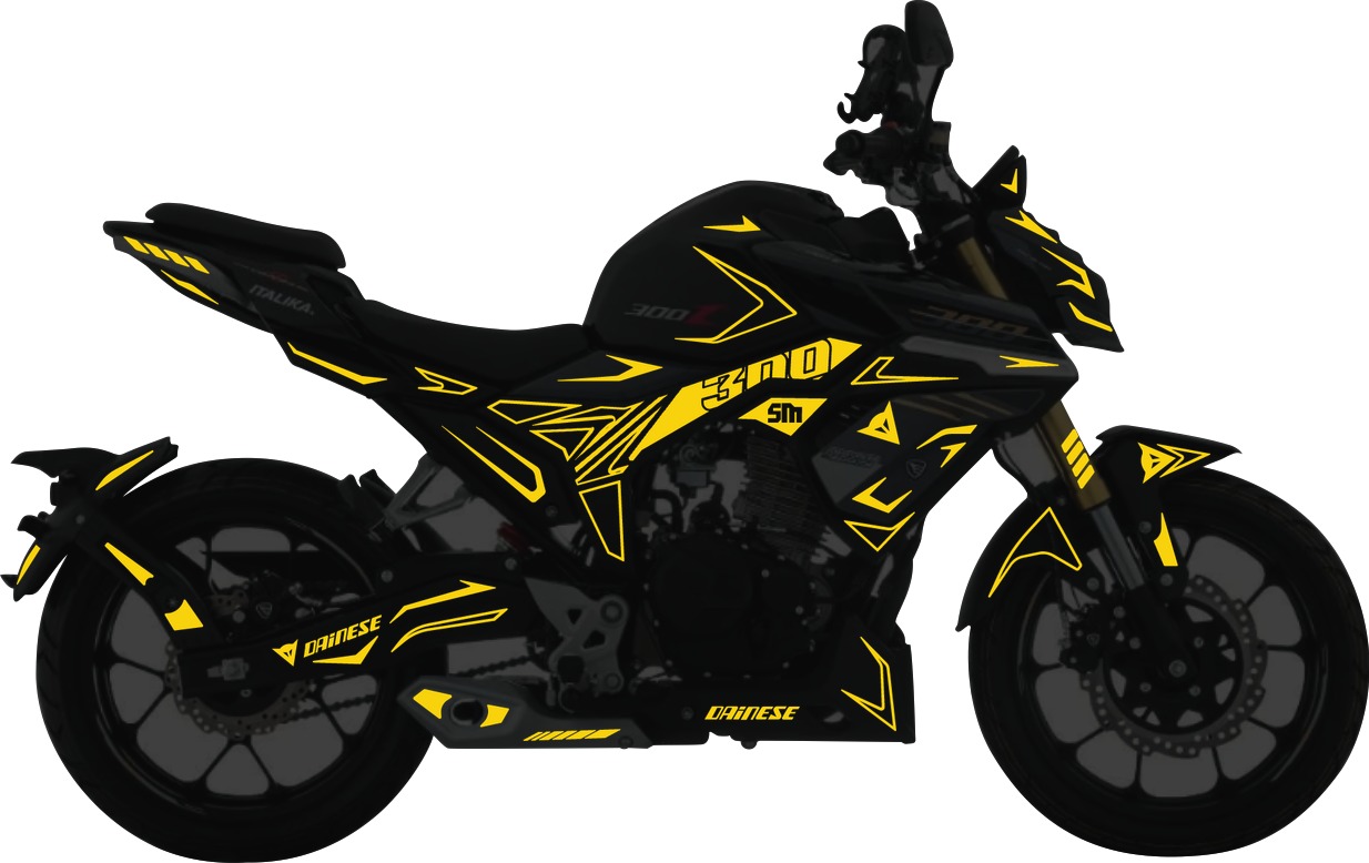 Italika 300Z kit de stickers para tapas